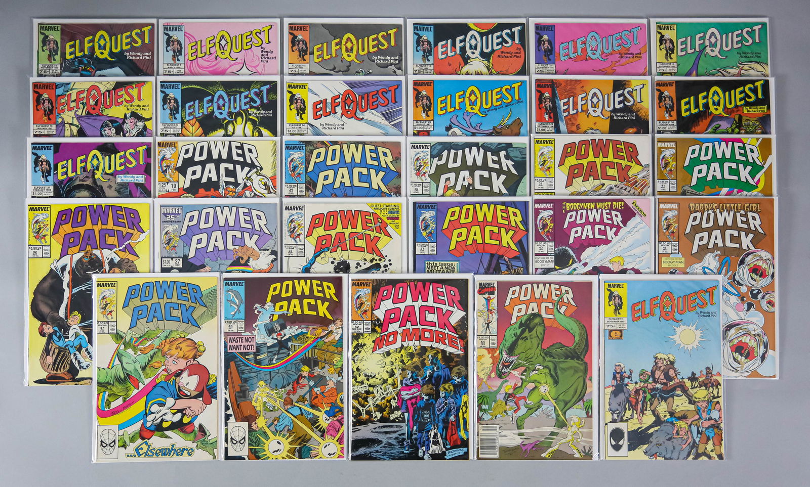 56 Marvel Comic Books Elf Quest And Power Pack (1 of 17)
