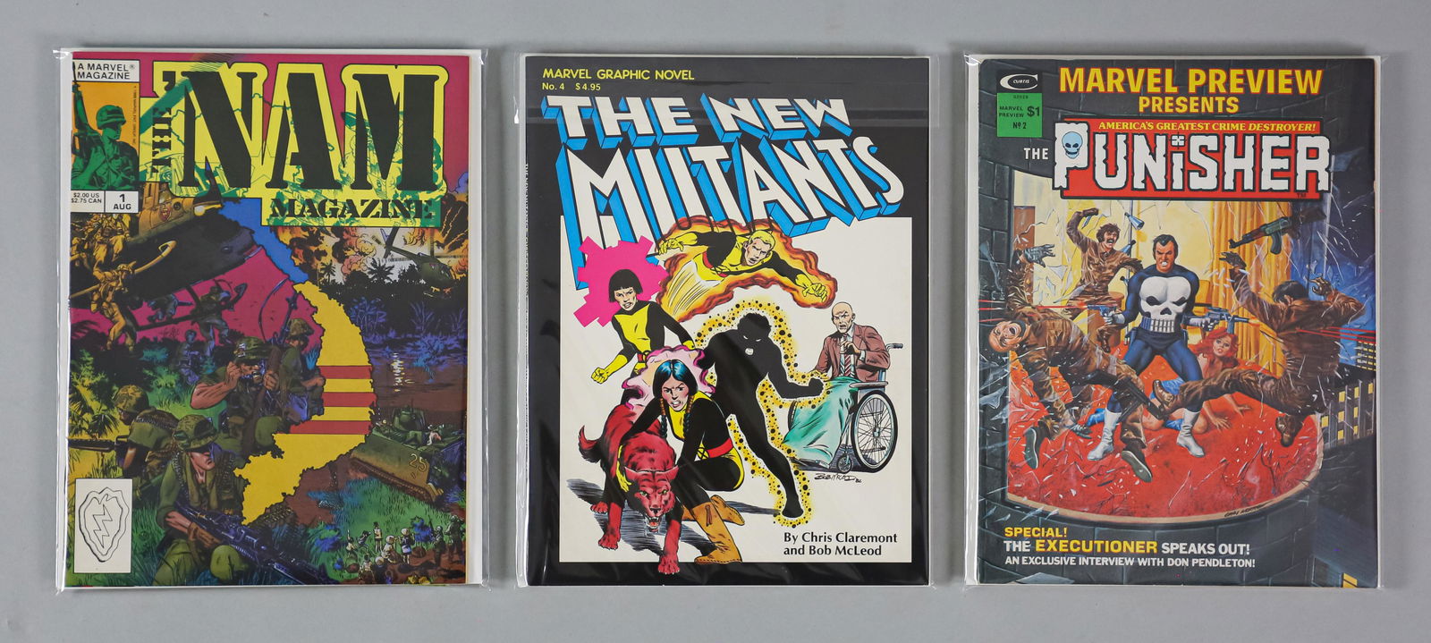 6 Marvel Magazines Punisher 1st New Mutants (1 of 14)