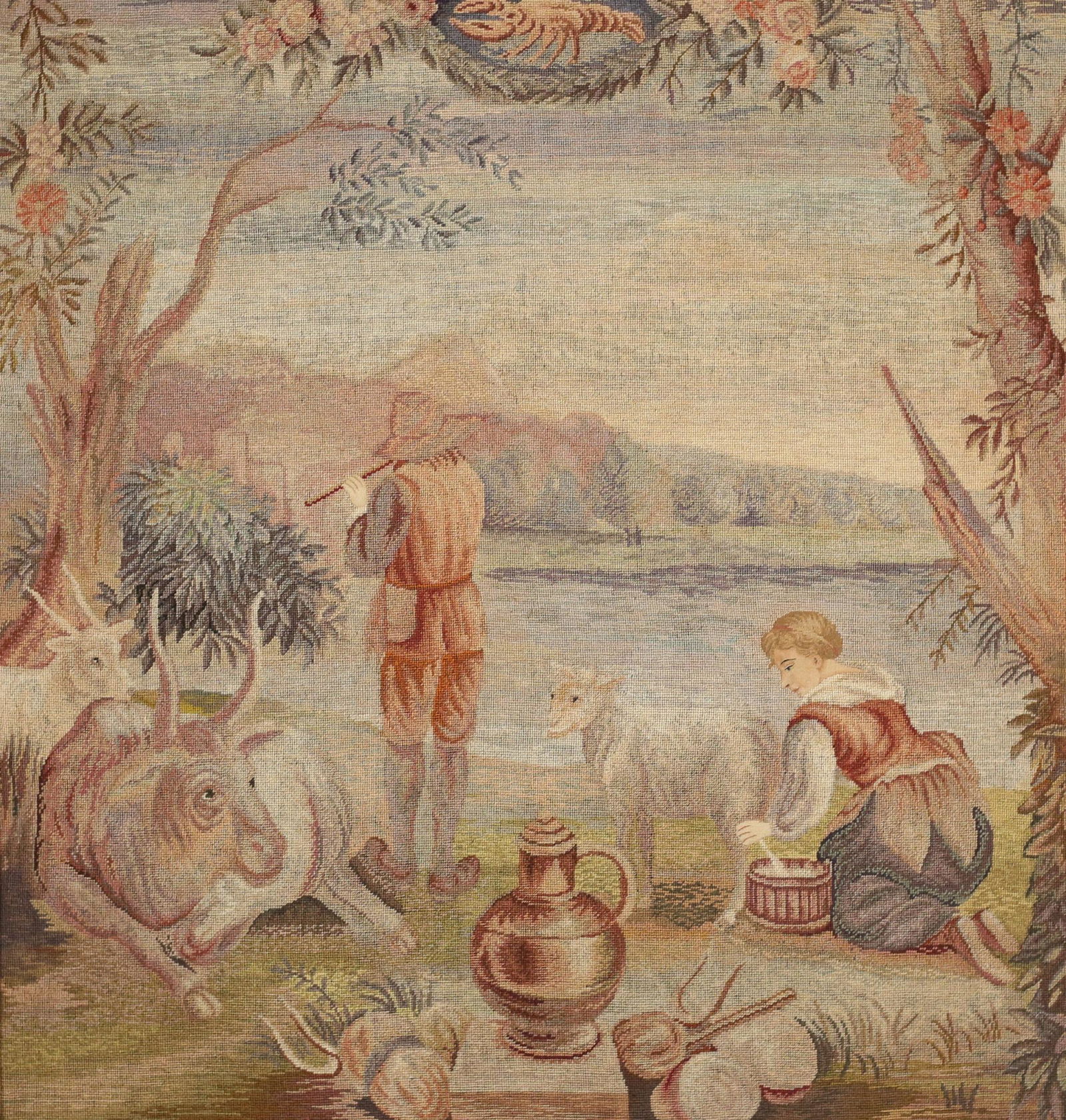 Continental Scenic Embroidered Tapestry (1 of 7)
