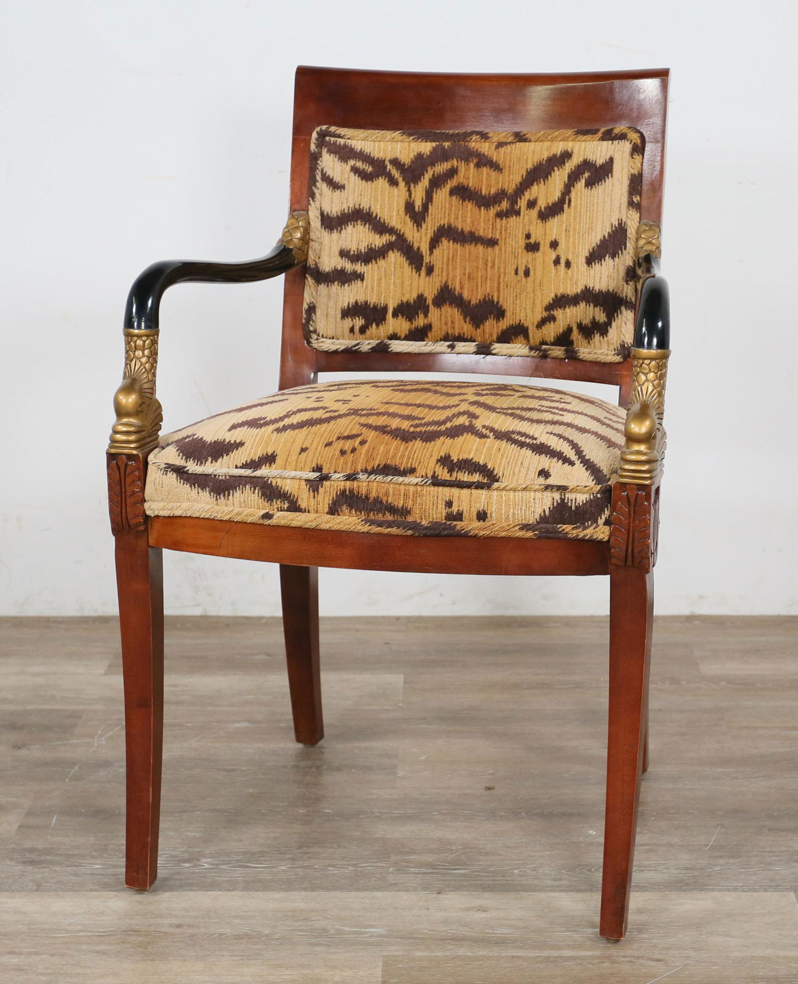 Hollywood Regency Style Tiger Print Chair (1 of 11)