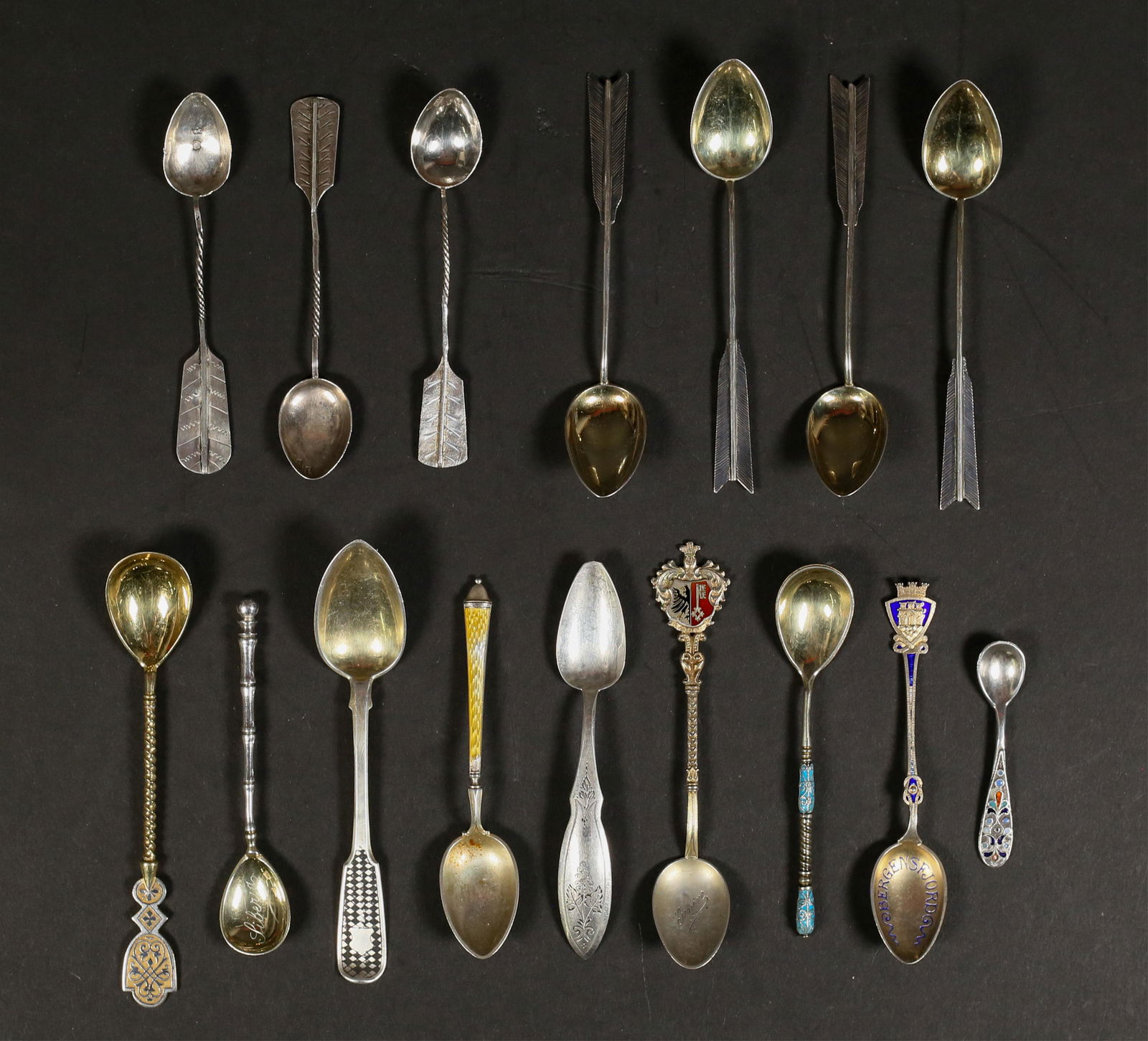 Collection of Continental Silver Spoons (1 of 19)