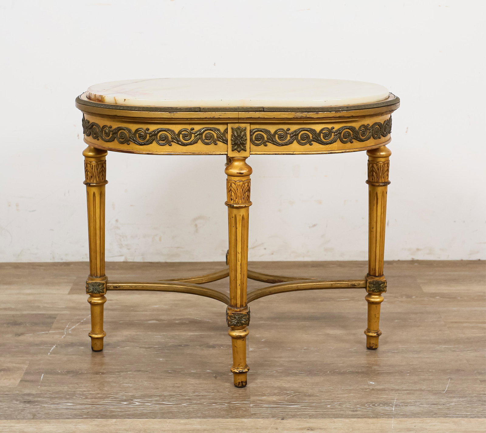 Louis XVI Style Marble Top End Table (1 of 10)