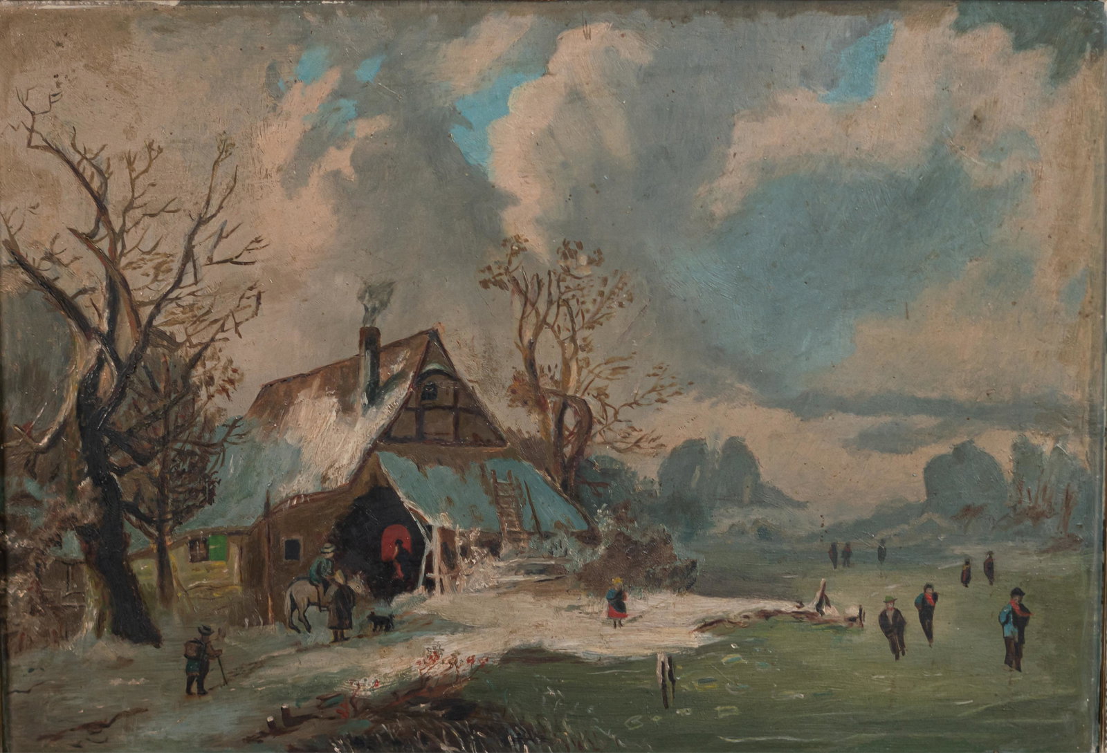 Oil on Board Winter Landscape (1 of 5)