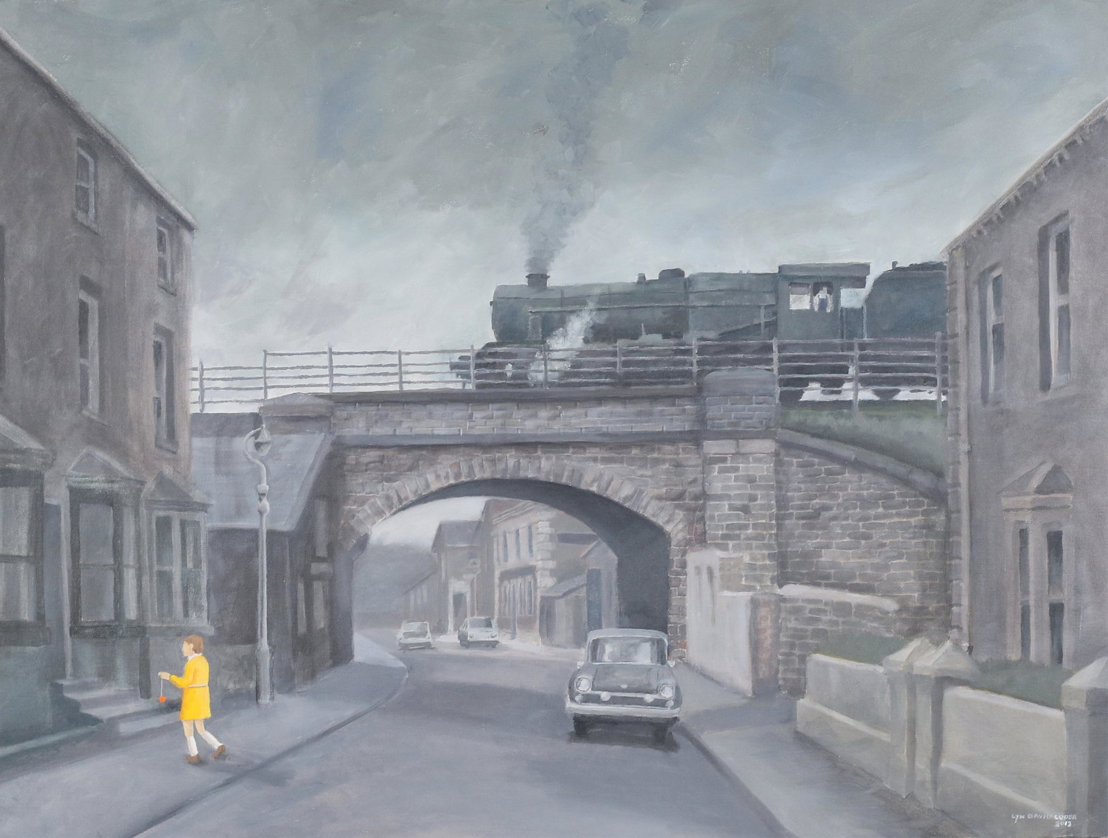 Lyn David Loder Oil on Canvas Street Scene (1 of 6)