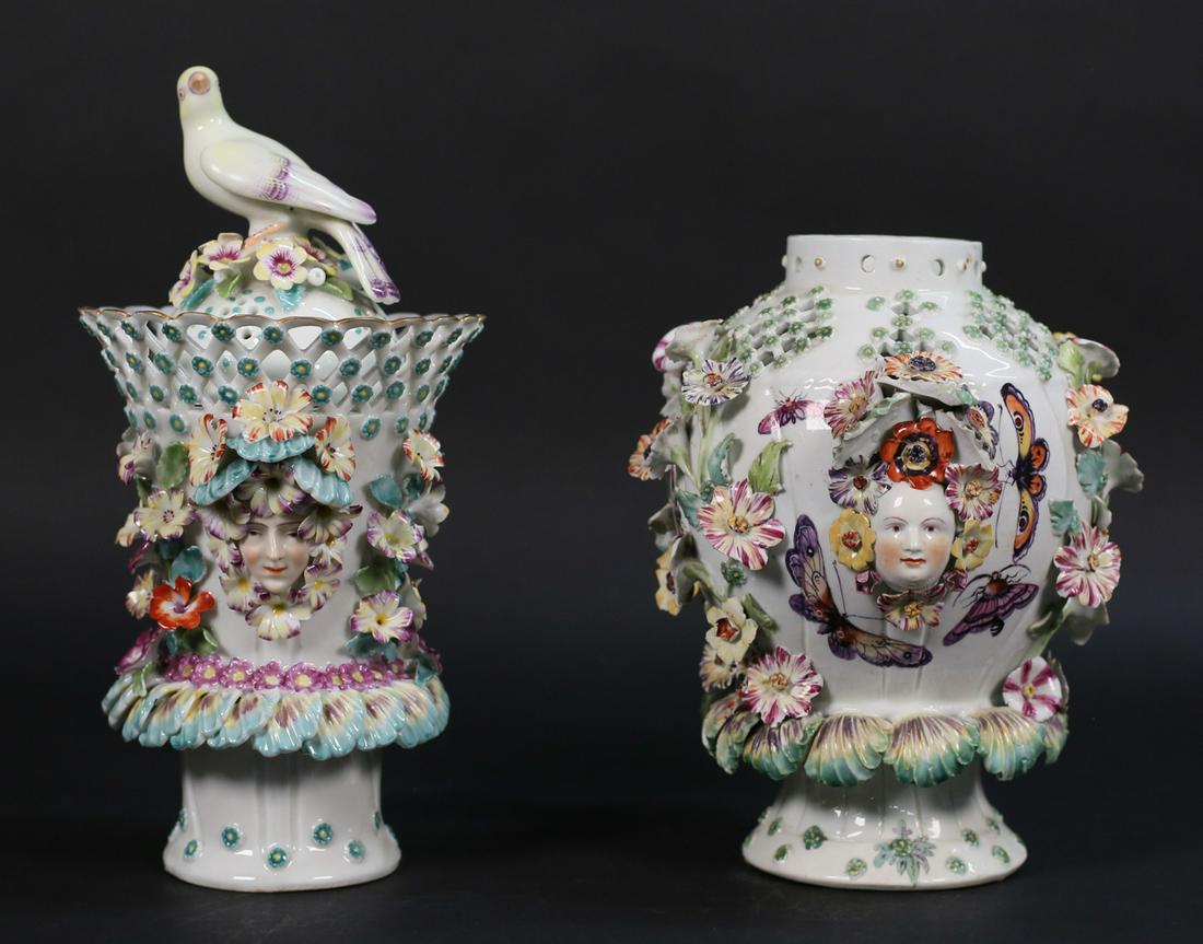 2 Chelsea / Samson Porcelain Frill Vases (1 of 20)