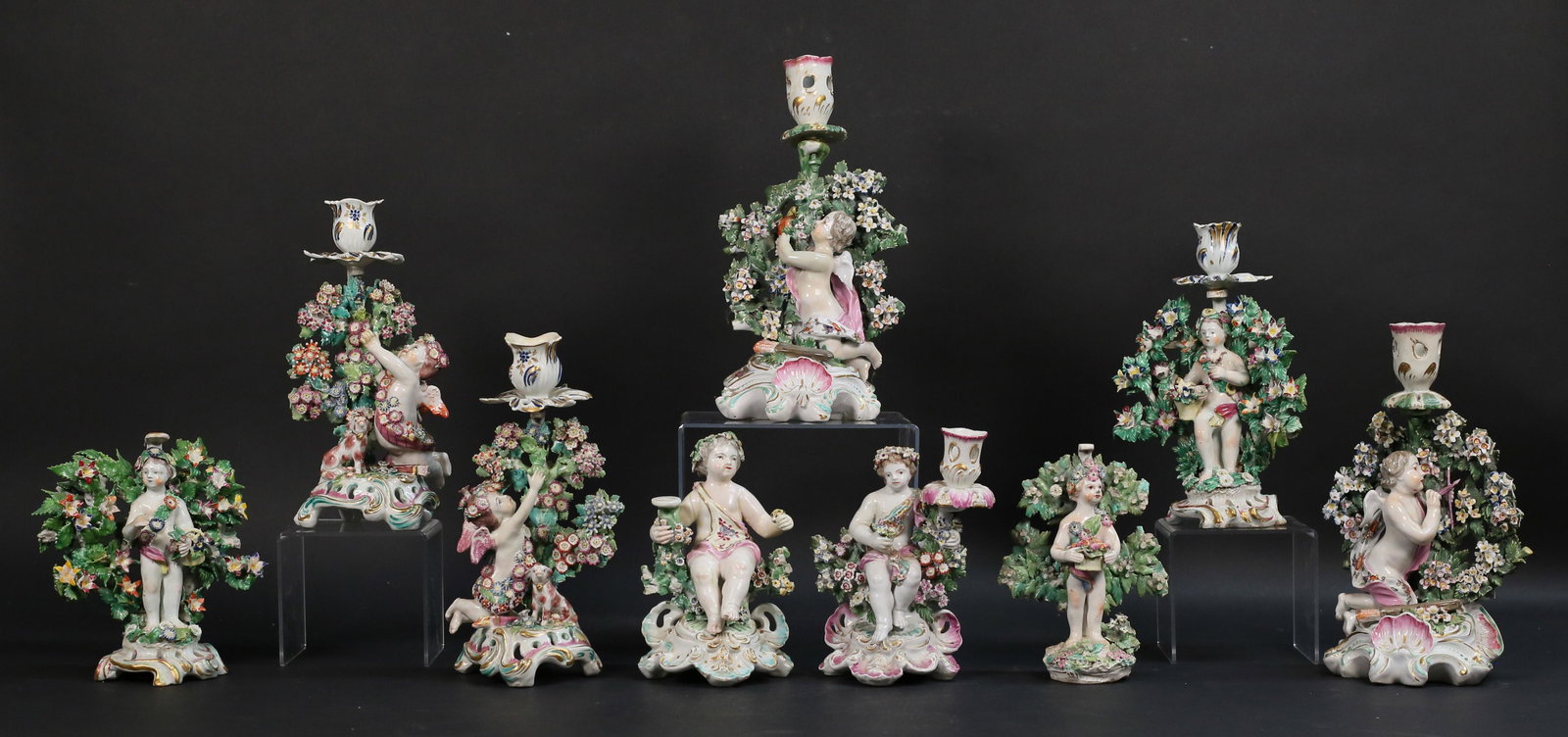 9 Chelsea / Bow Bocage Cherub Candlesticks (1 of 20)