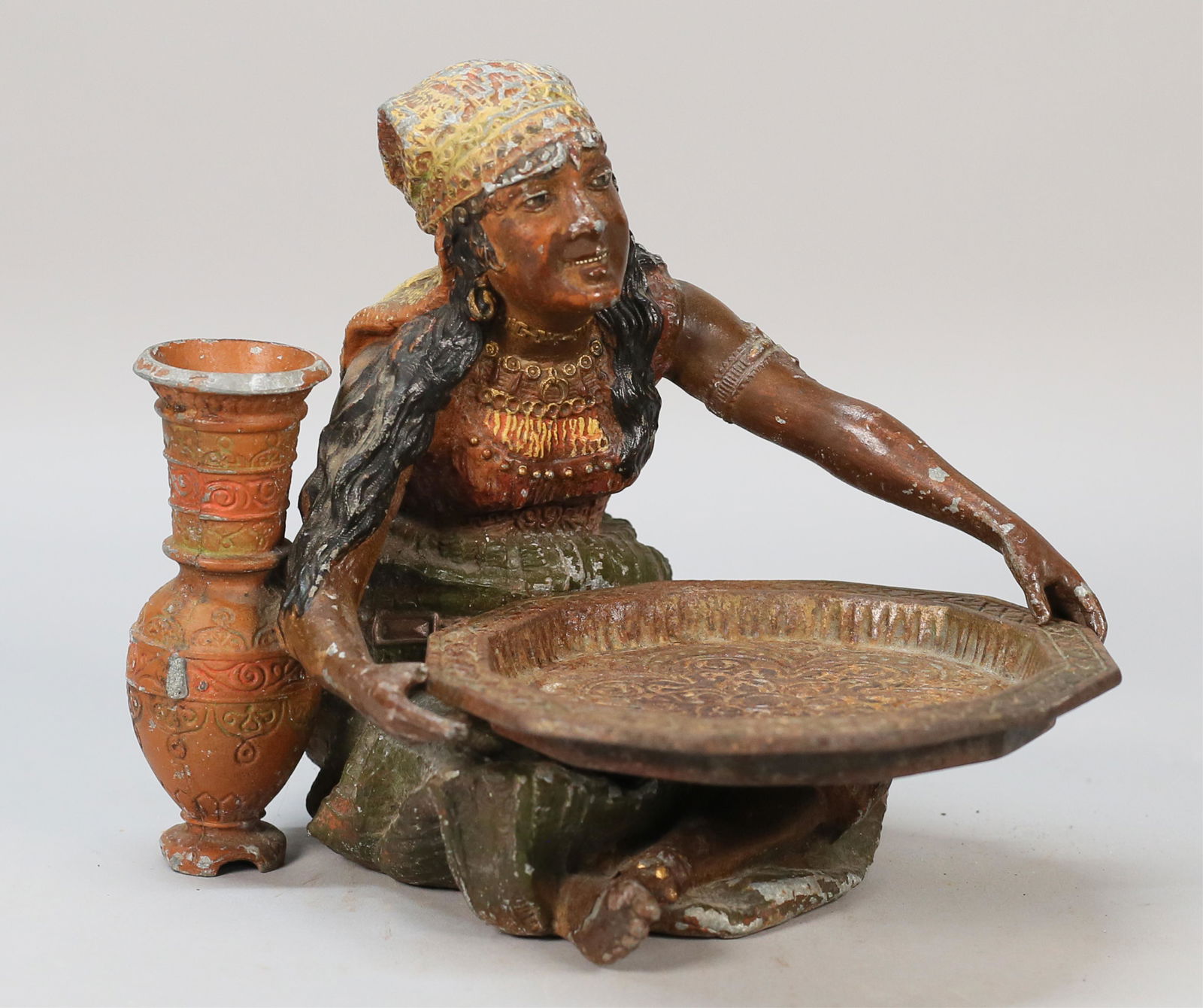 After Louis Hottot Cold Painted Card Receiver (1 of 14)