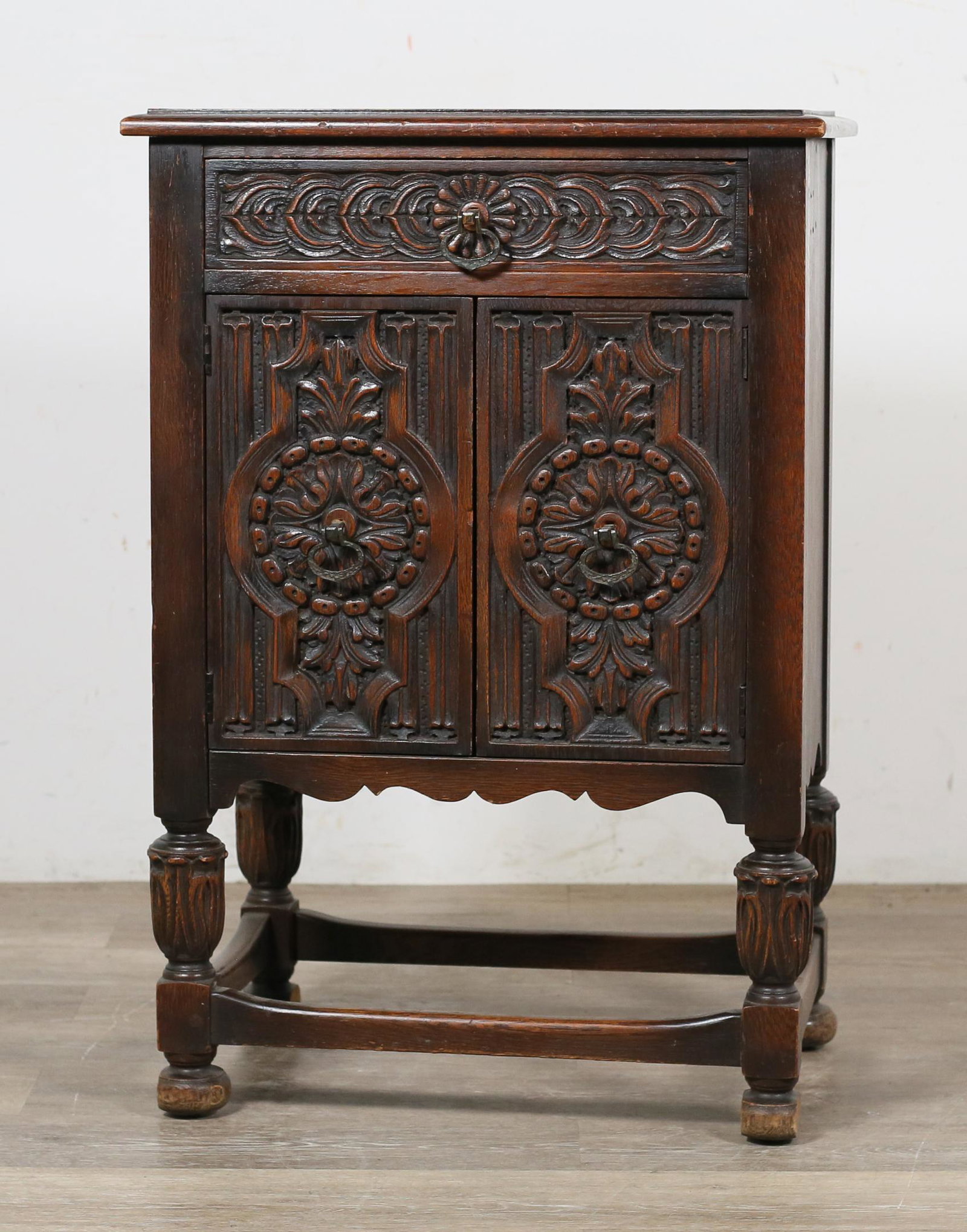Renaissance Revival Cabinet on Stand: Renaissance Revival Cabinet on Stand one top drawer and 2 door cabinet under drawer 32 1/4" H X 22" L X 15" D