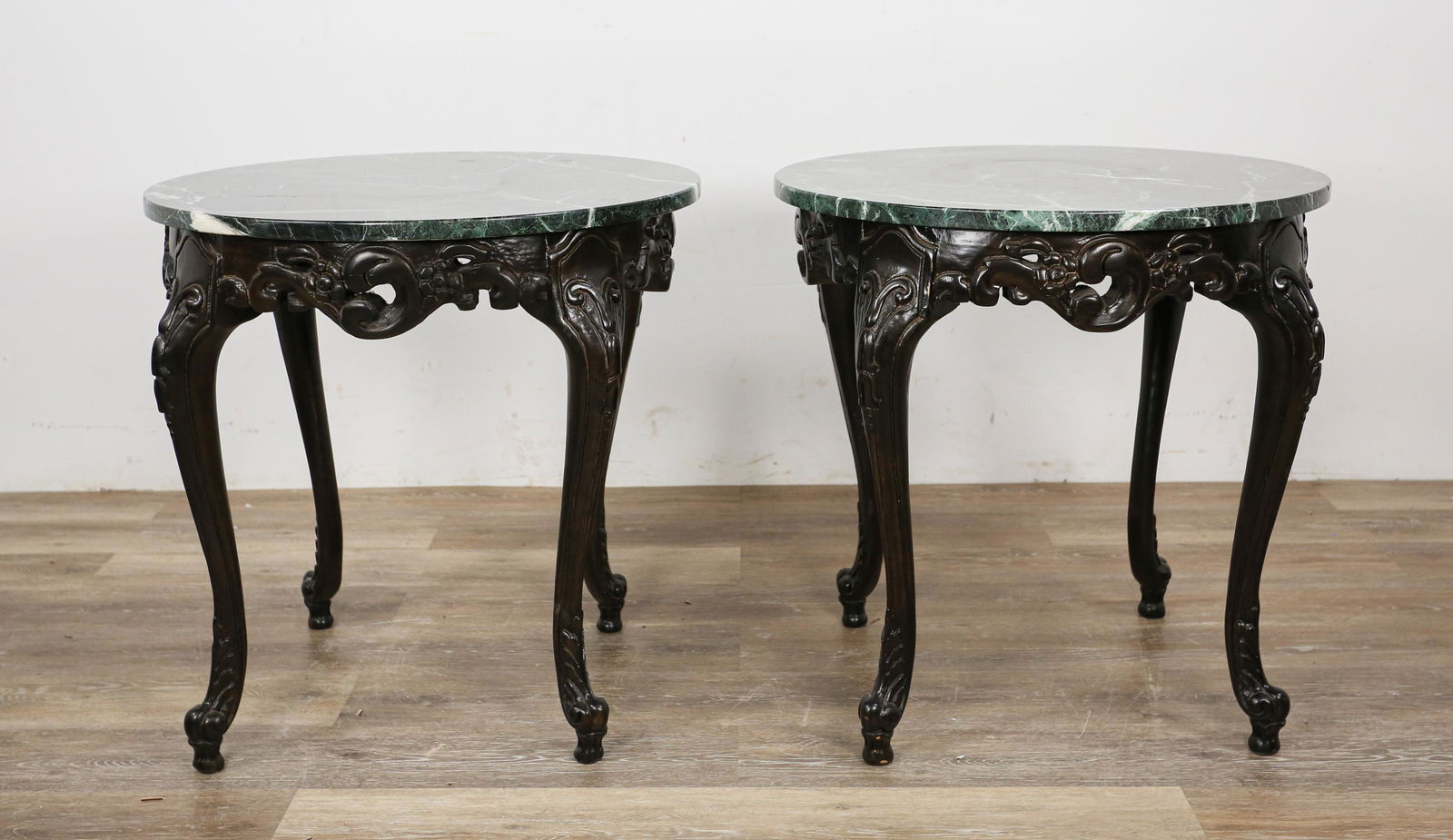Pair of Rococo Revival Style Marble Top Tables (1 of 6)