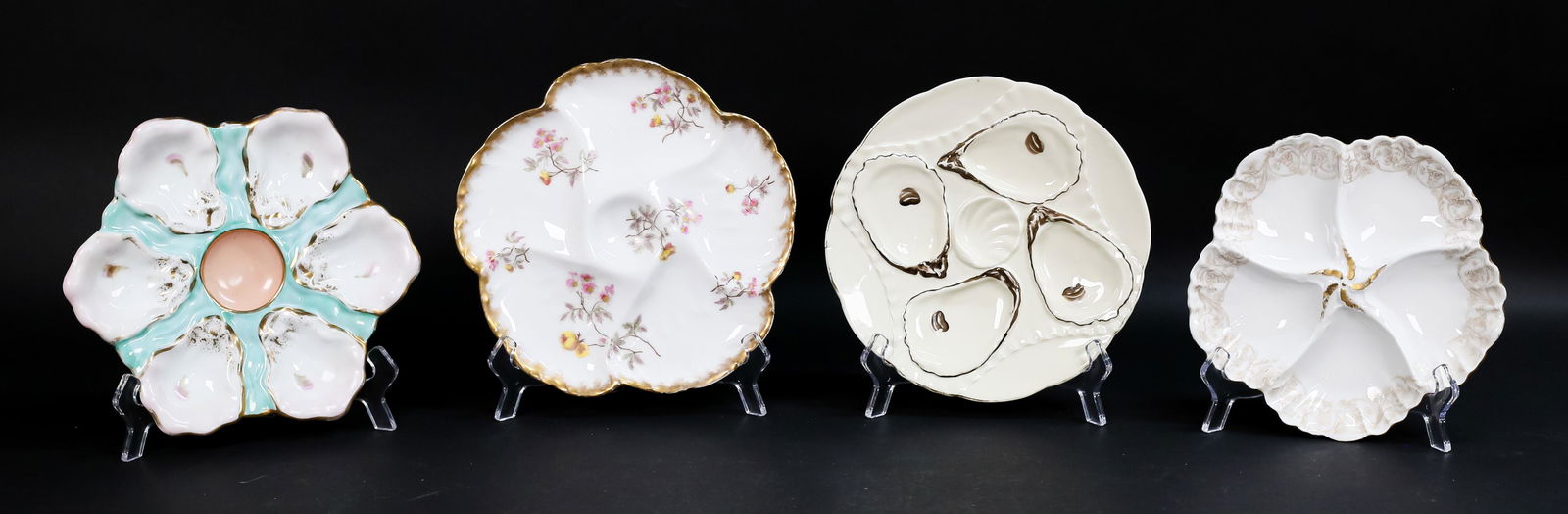 4 Porcelain Oyster Plates (1 of 20)