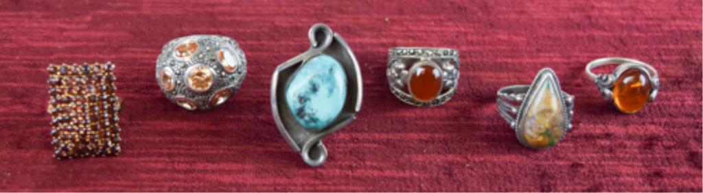 Grouping of Sterling Silver Rings (1 of 8)