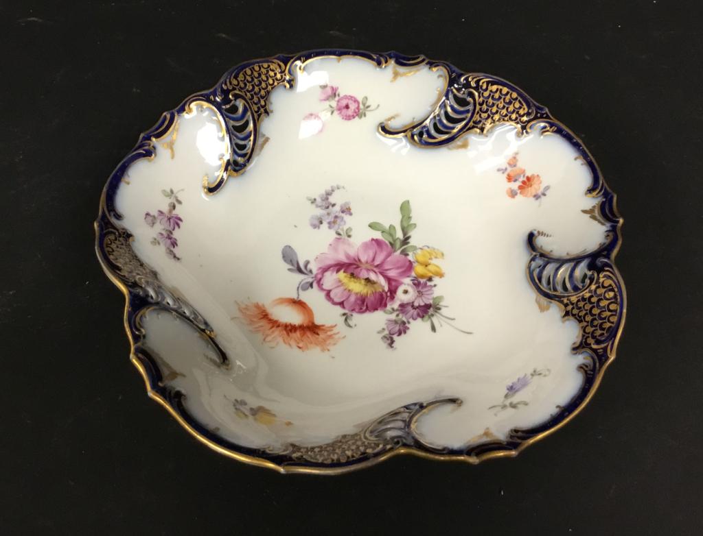 Nymphenburg German Porcelain Bowl: 9 1/2"-diameter