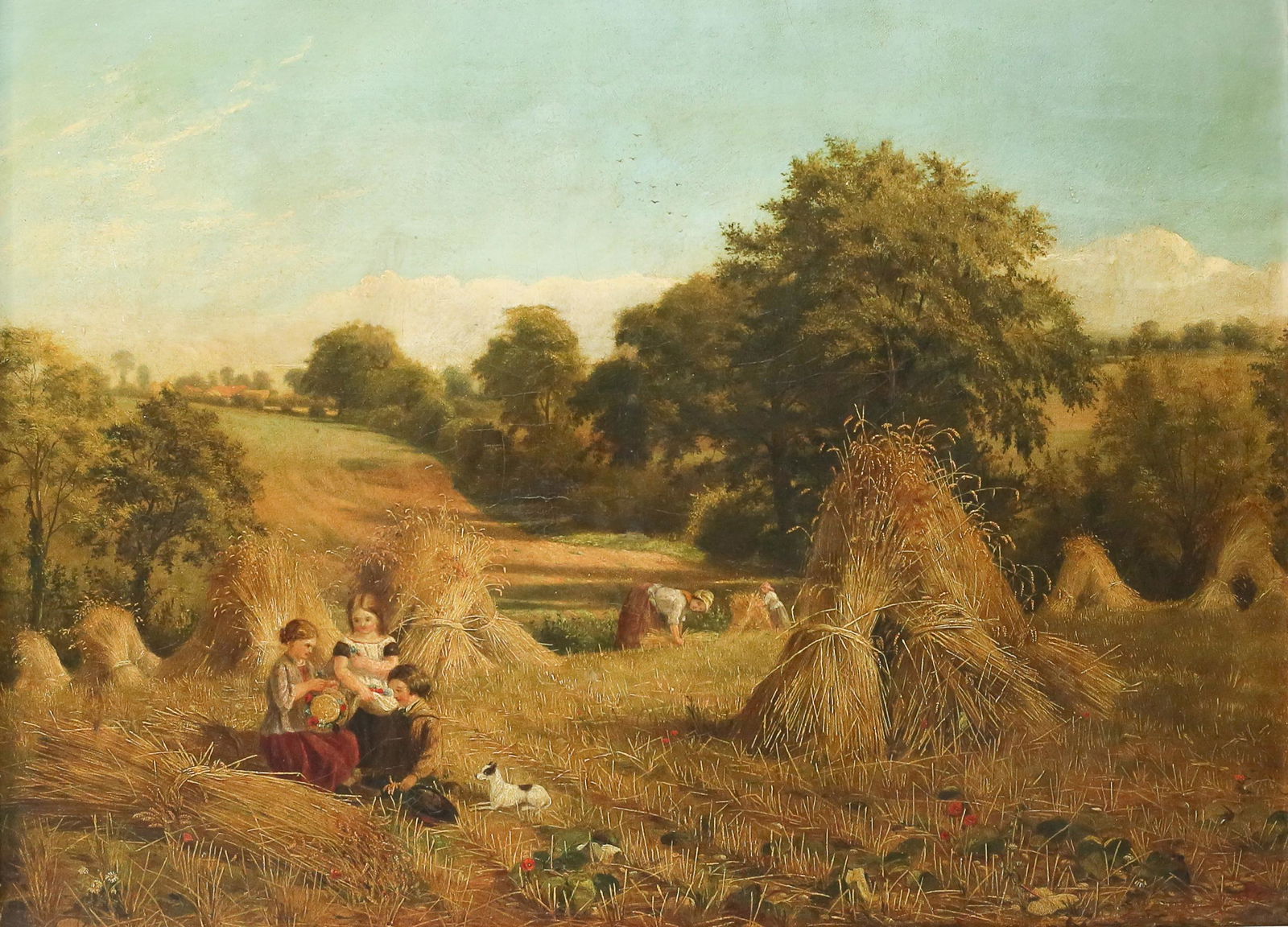 Oil on Canvas Gathering Wheat (1 of 5)