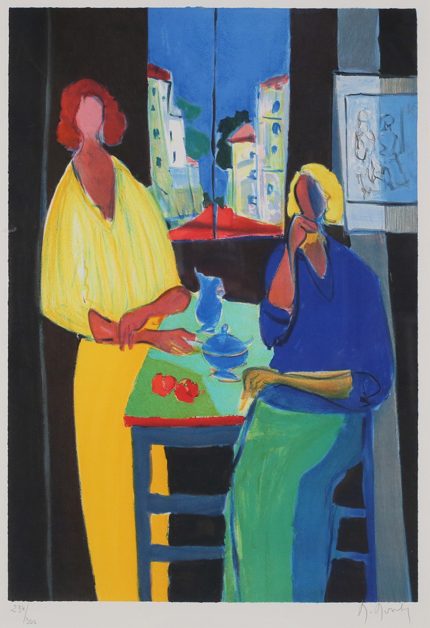 Marcel Mouly Lithograph La Rousse et la Blond (1 of 6)