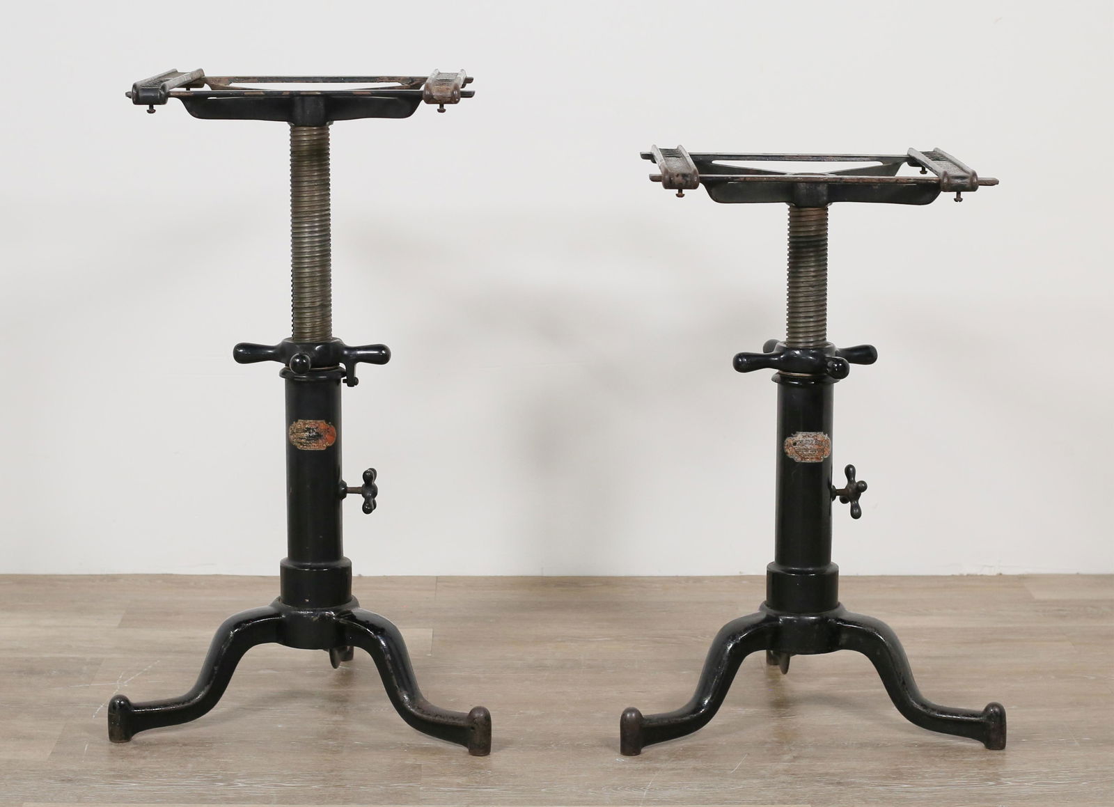 Pair of Industrial Adjustable Typewriter Tables (1 of 20)