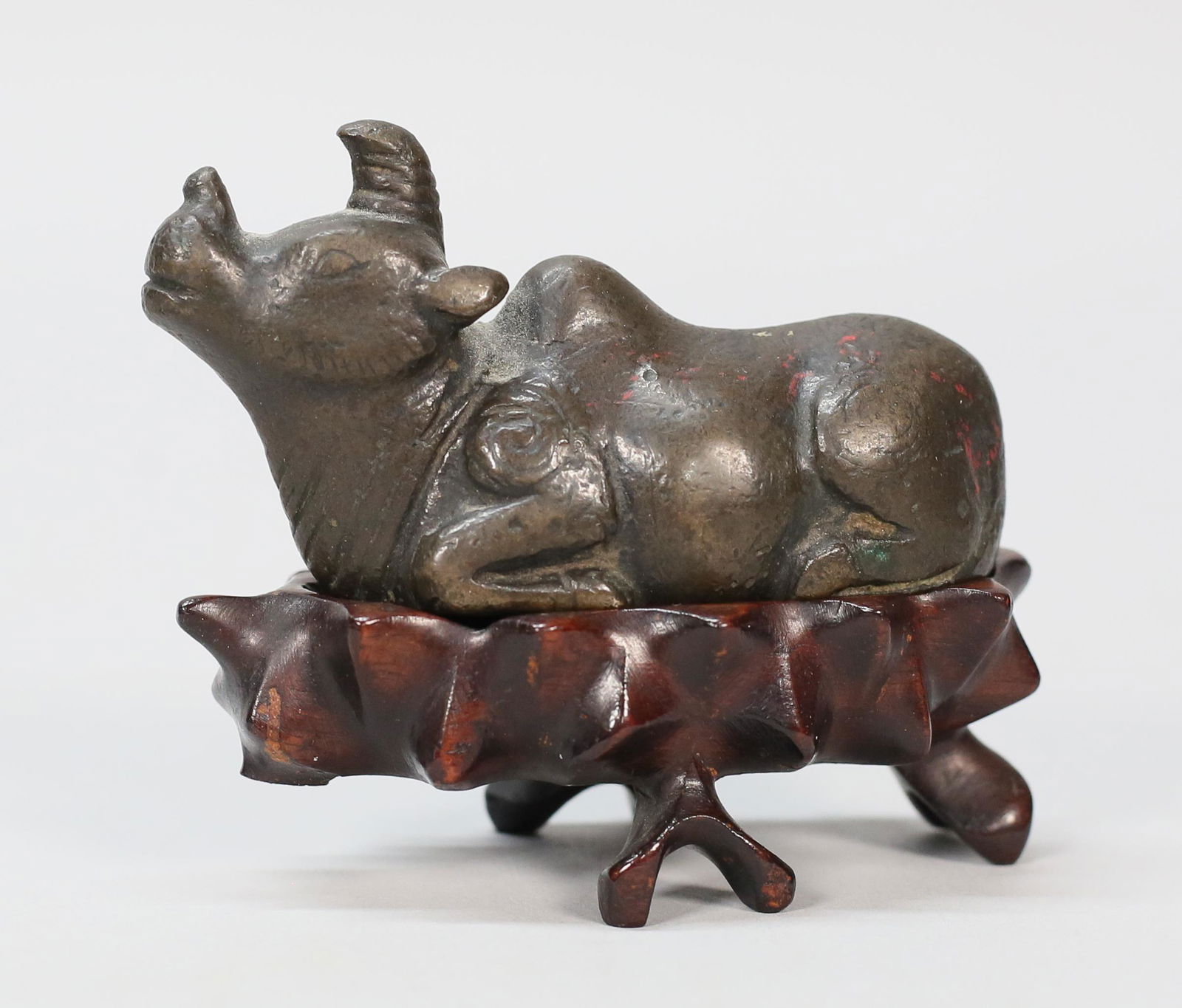 Chinese Bronze Buffalo Scroll Weight (1 of 7)