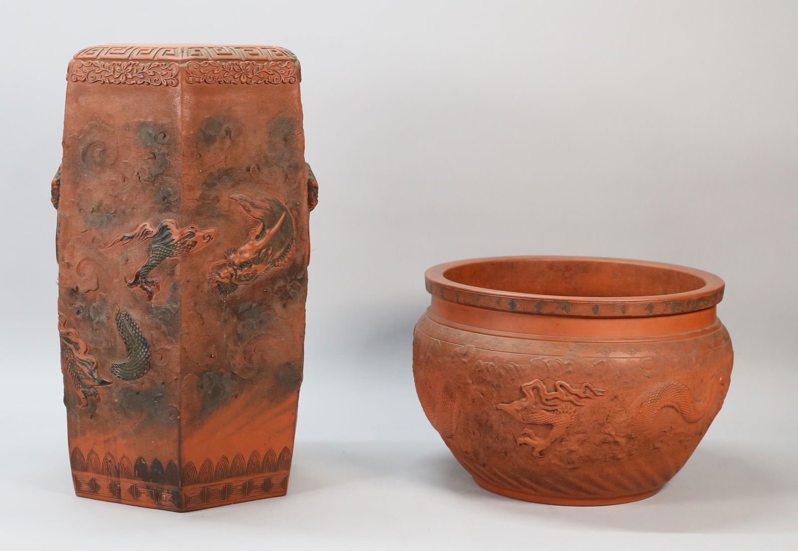 Chinese Terracotta Garden Seat and Jardiniere (1 of 20)