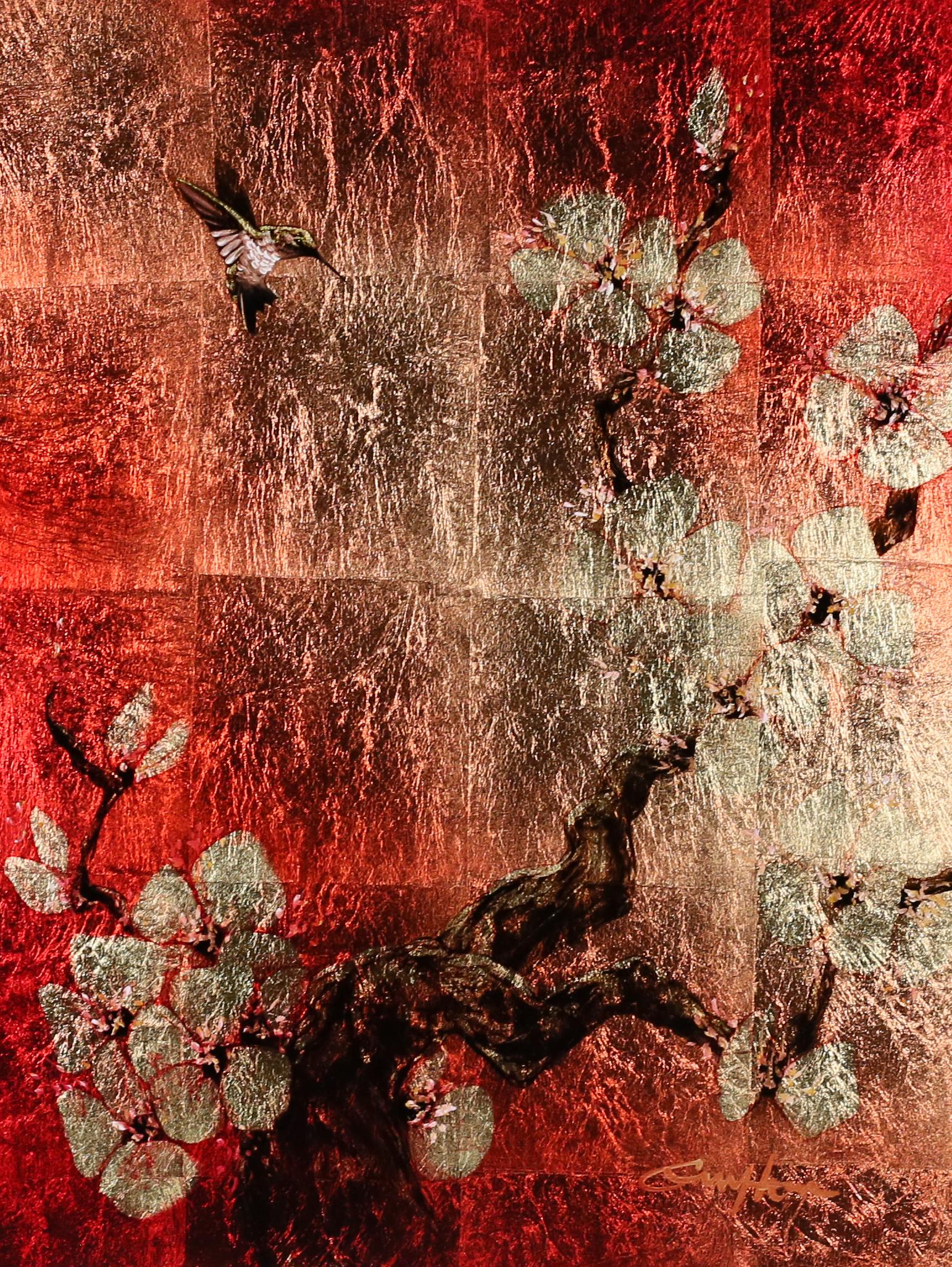 Patrick Guyton Mixed Media on Board Crimson Glory (1 of 6)