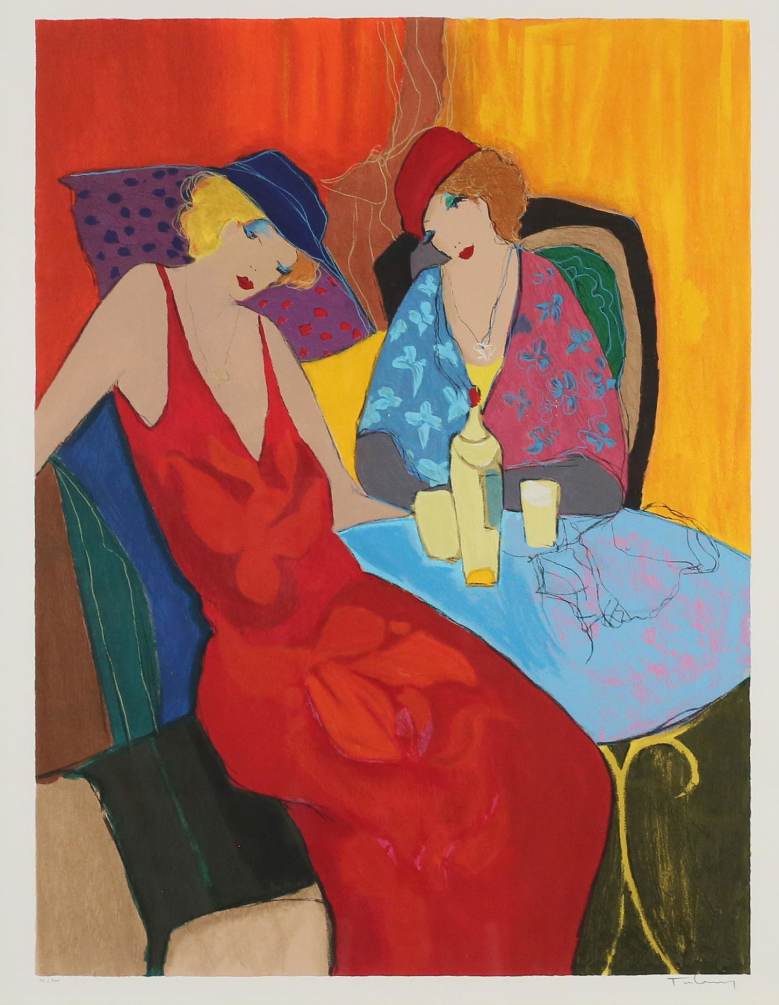Itzchak Tarkay Serigraph Two Women (1 of 6)