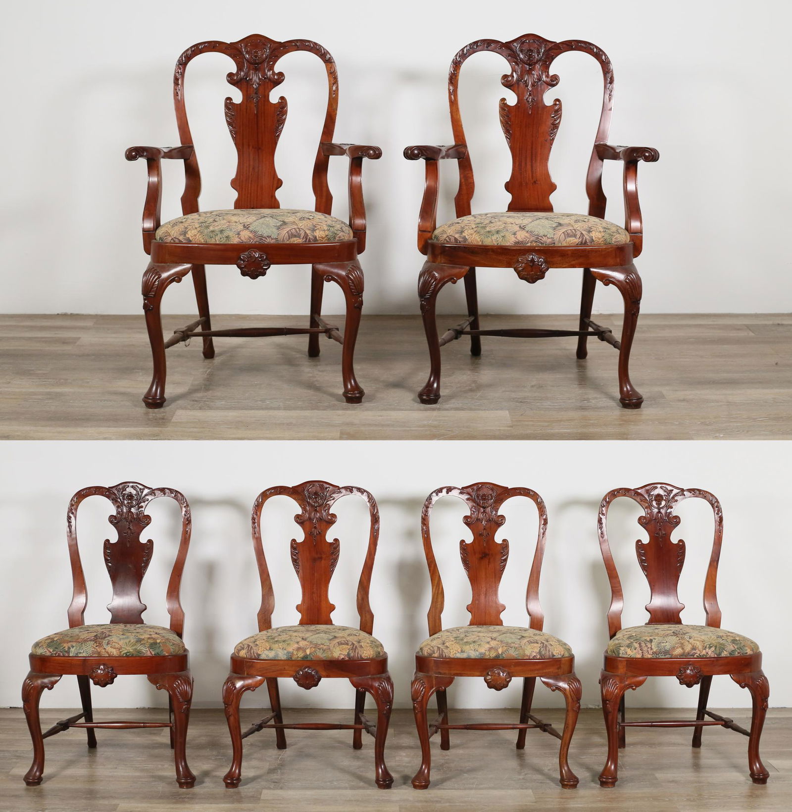 Set of 6 19th Century Chippendale Style Chairs (1 of 20)