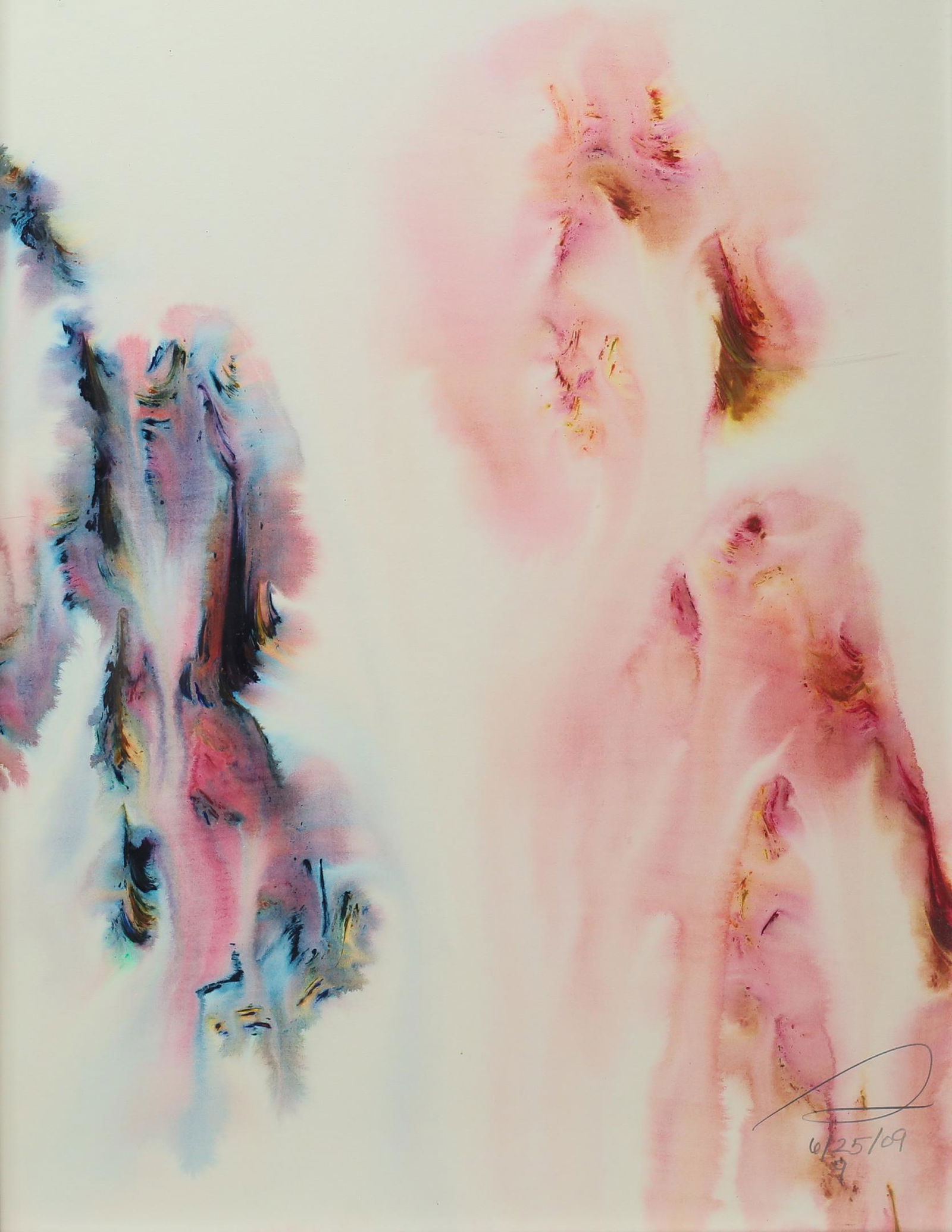 Stanley Lindwasser Watercolor & Acrylic Abstract (1 of 6)