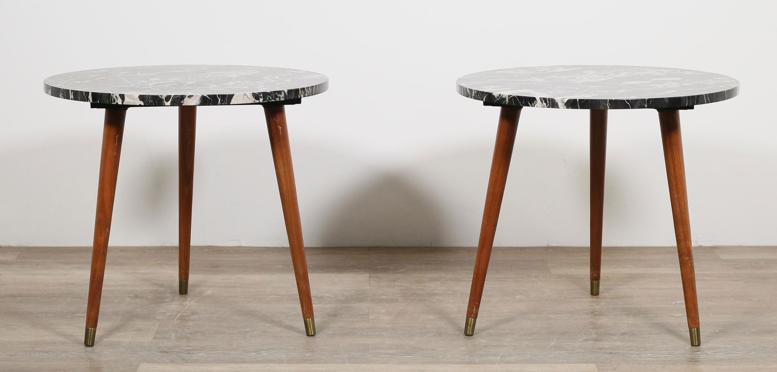 Pair of Mid Century Modern Marble Top Side Tables (1 of 15)