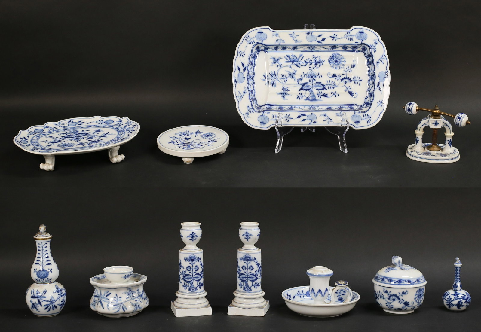 11 Pieces Meissen Blue Onion Porcelain (1 of 20)