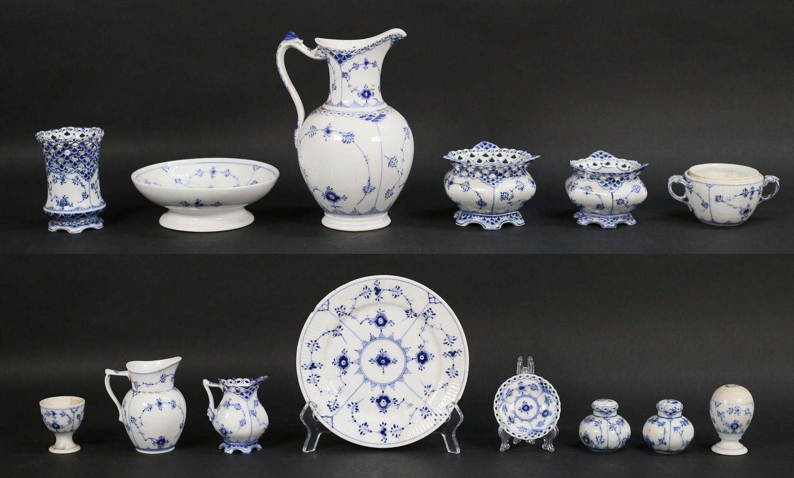 14 Pieces Royal Copenhagen Blue Fluted Porcelain (1 of 20)