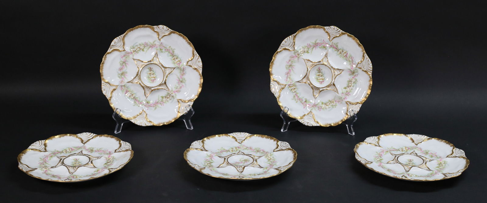 Set of 5 Charles Ahrenfeldt Limoges Oyster Plates (1 of 8)