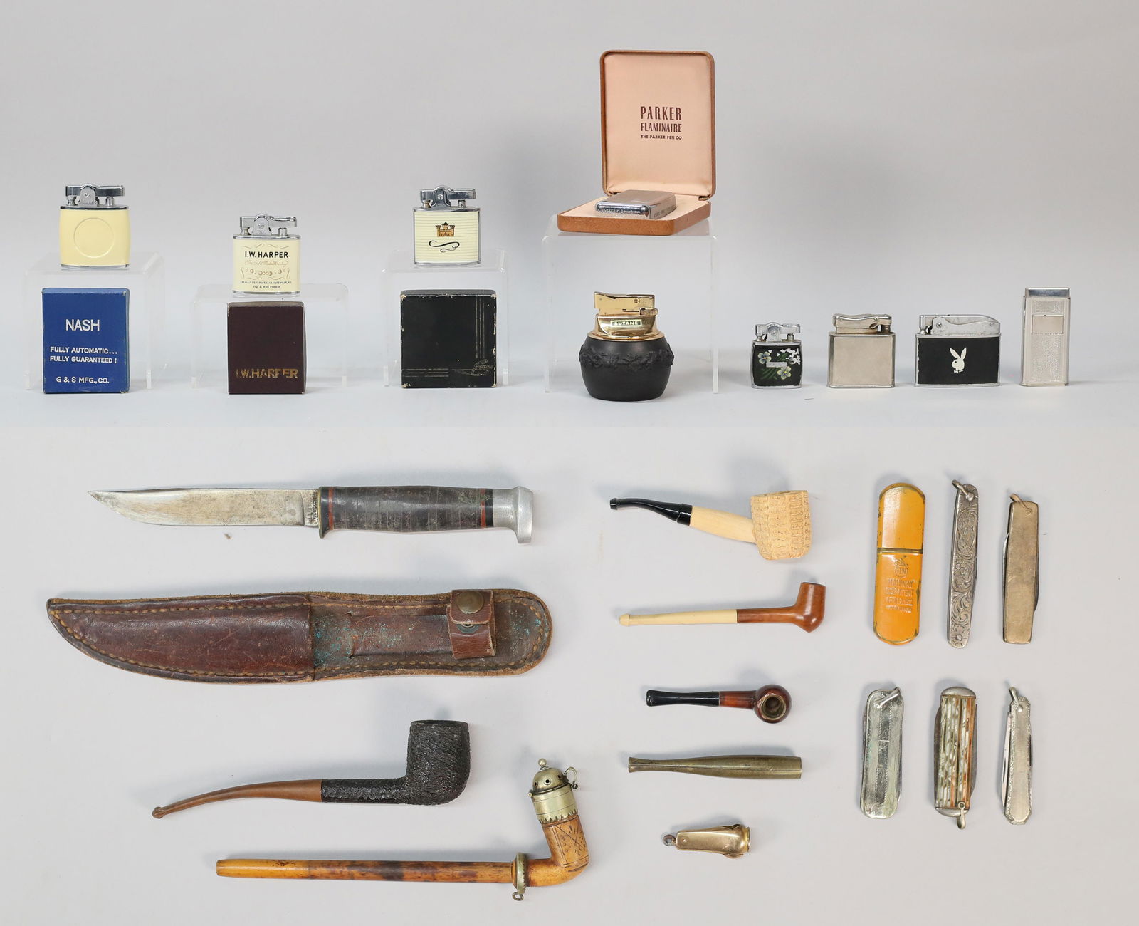Lot of Lighters, Smoking Accessories, and Knives (1 of 20)