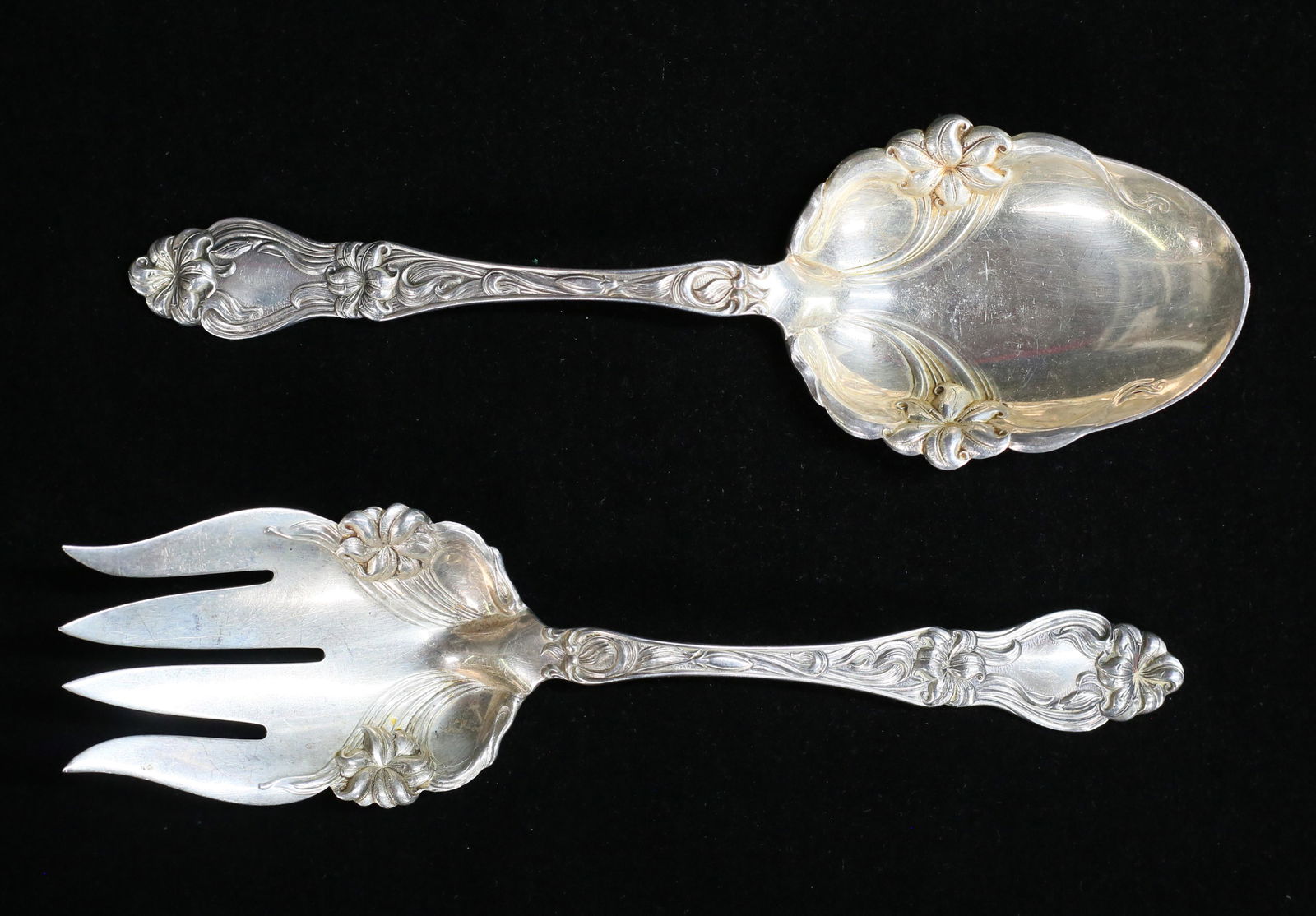 2 Piece Whiting Solid Sterling Salad Set (1 of 10)