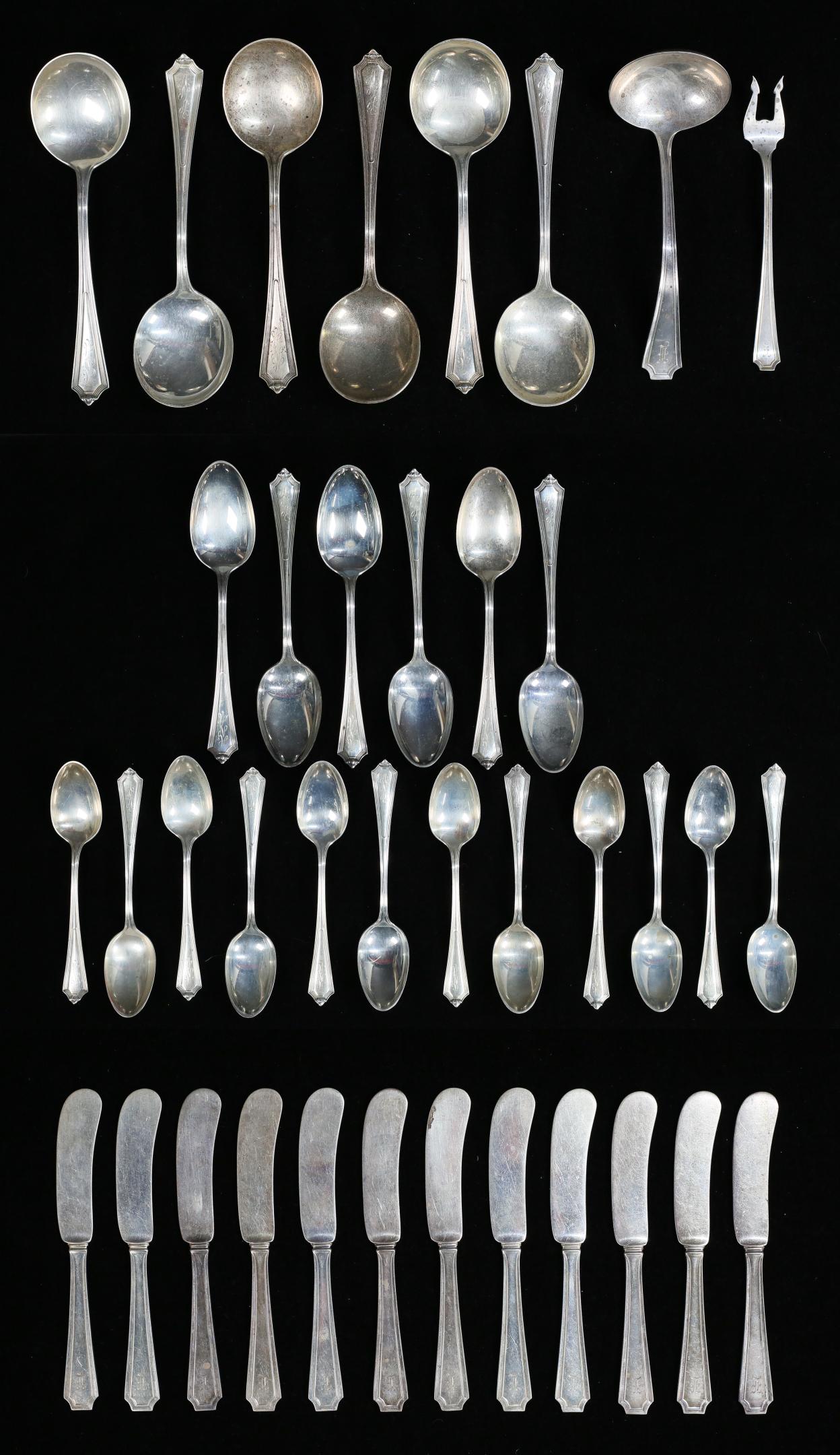 38 Pieces Sterling Flatware Gorham & Durgin (1 of 12)