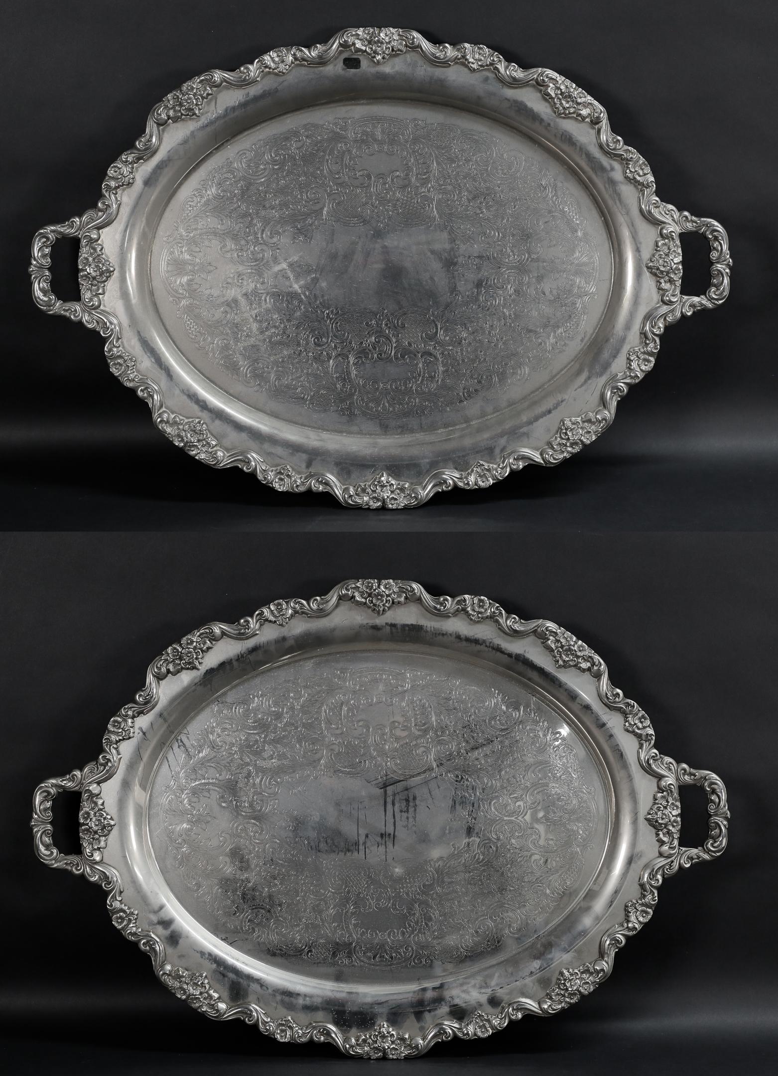Pair of Taunton Silverplate Trays (1 of 17)