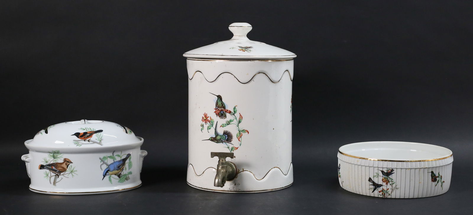 3 Pieces Bird Motif French Porcelain (1 of 20)