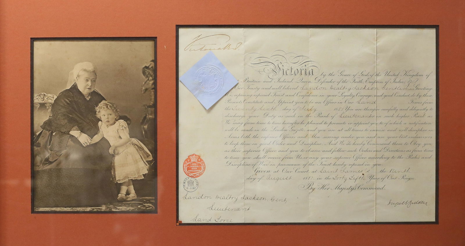 Signed Queen Victoria Military Document 1881 (1 of 9)
