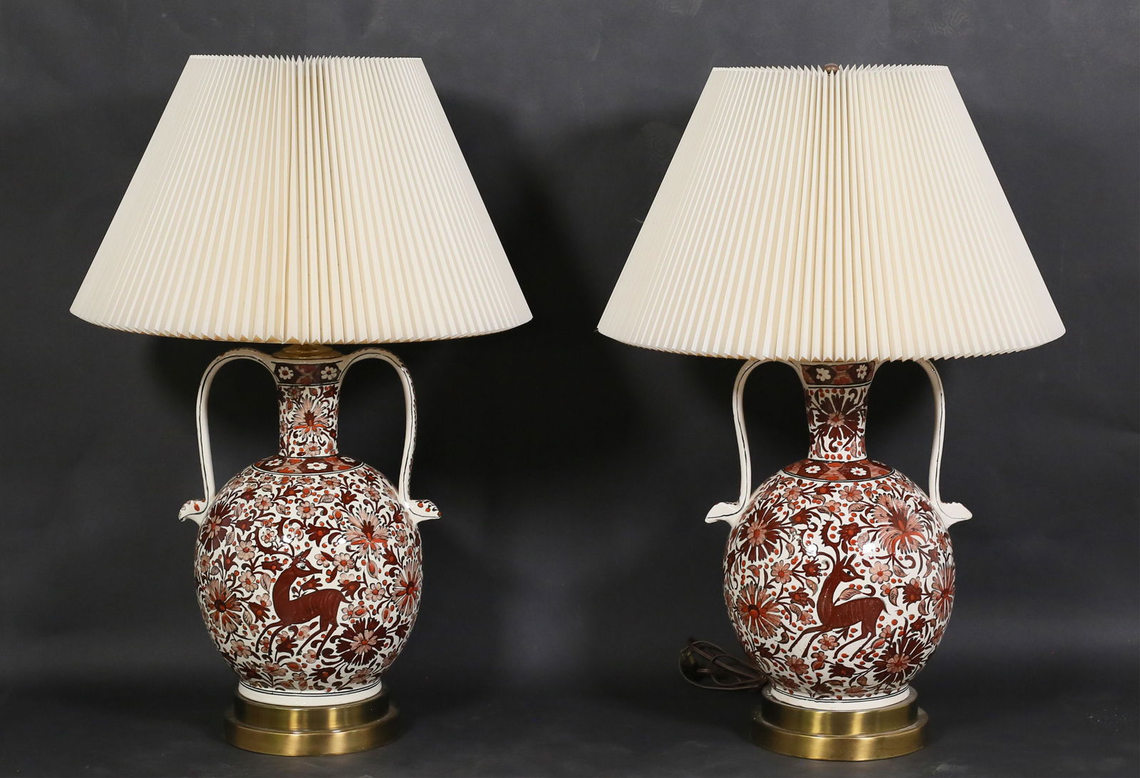 Pair of Icaros Pottery Amphora Vase Lamps (1 of 12)