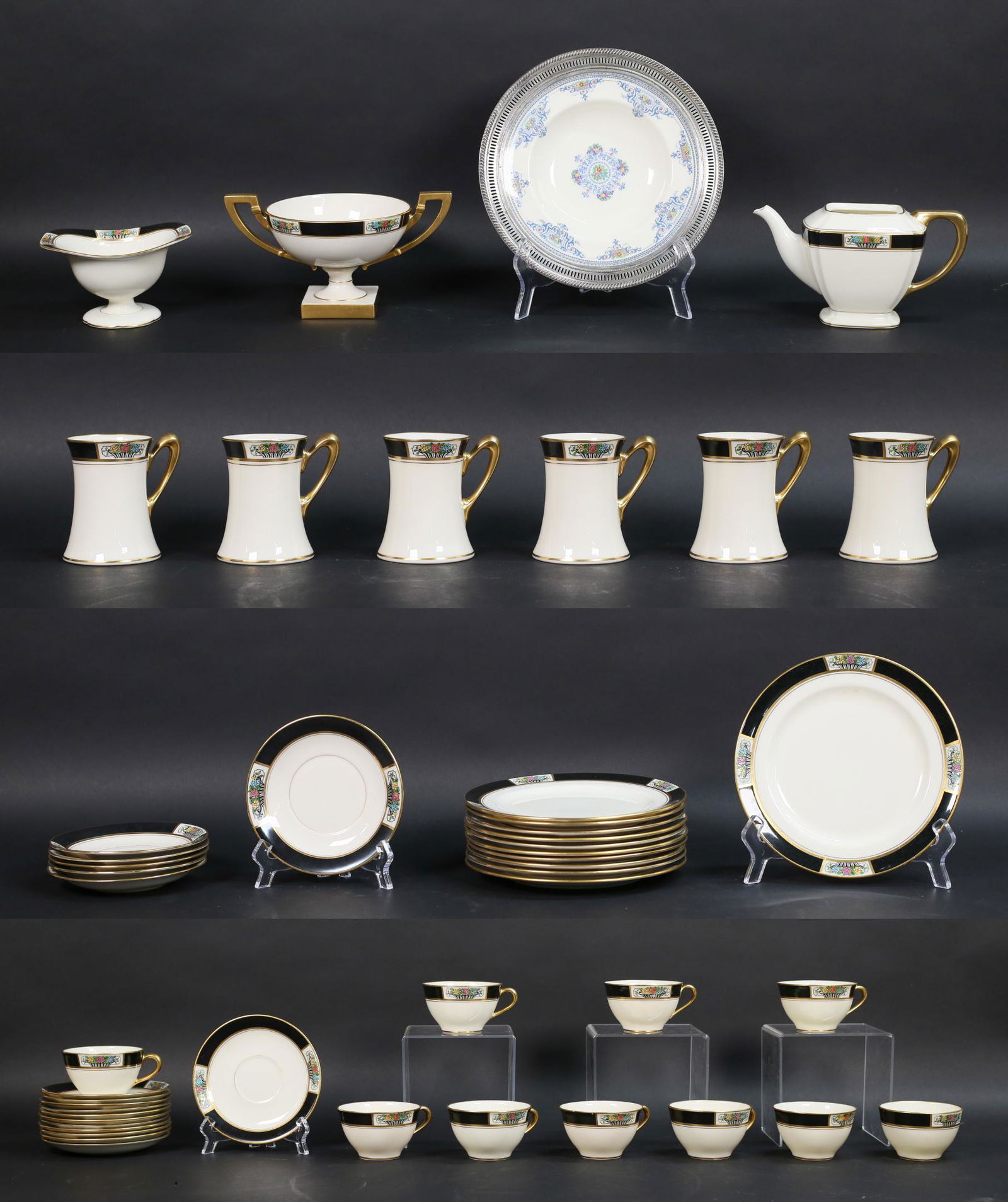 47 Pieces Lenox Green Mark Meadowbrook (1 of 20)