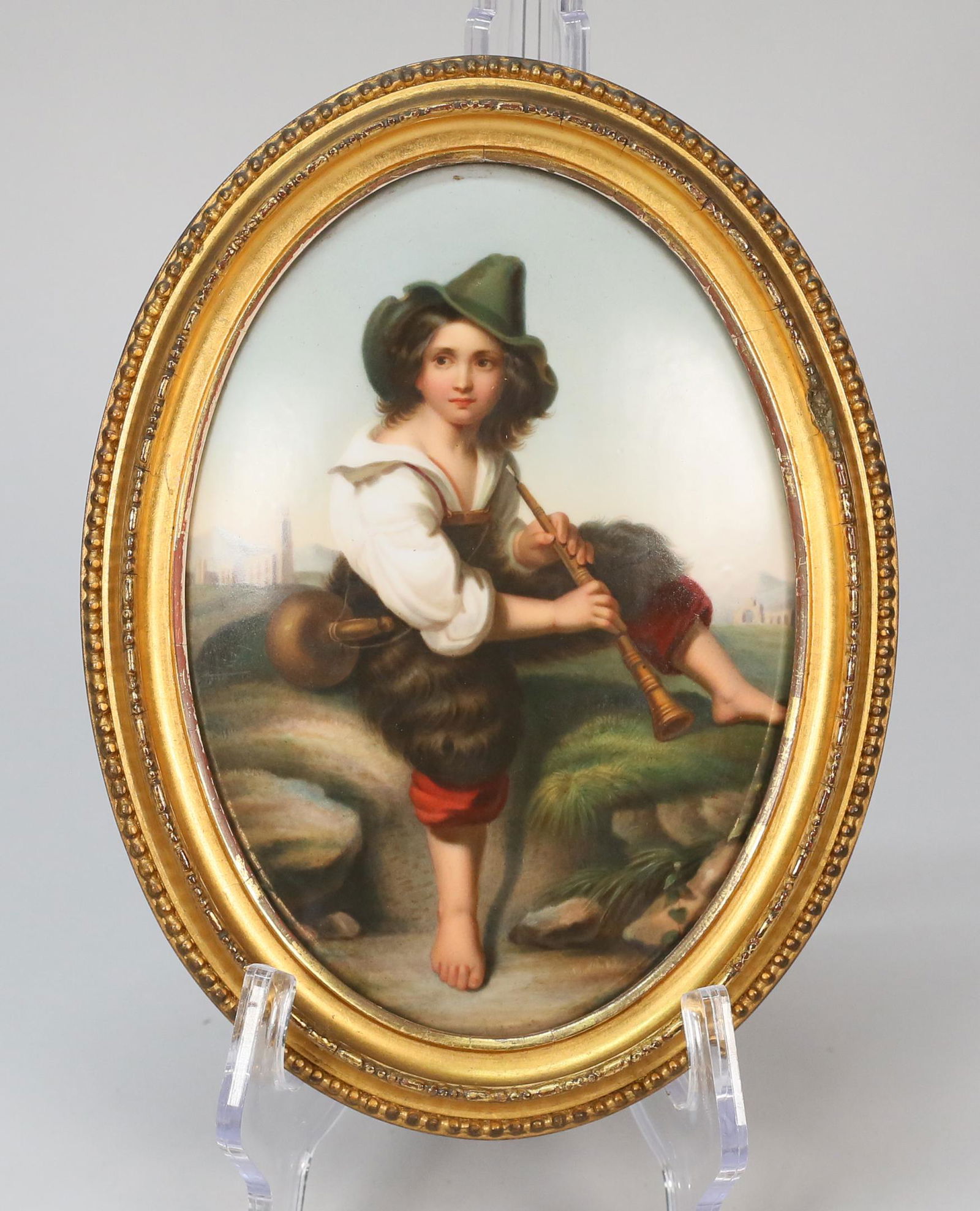 KPM Porcelain Plaque Boy With Flute (1 of 7)
