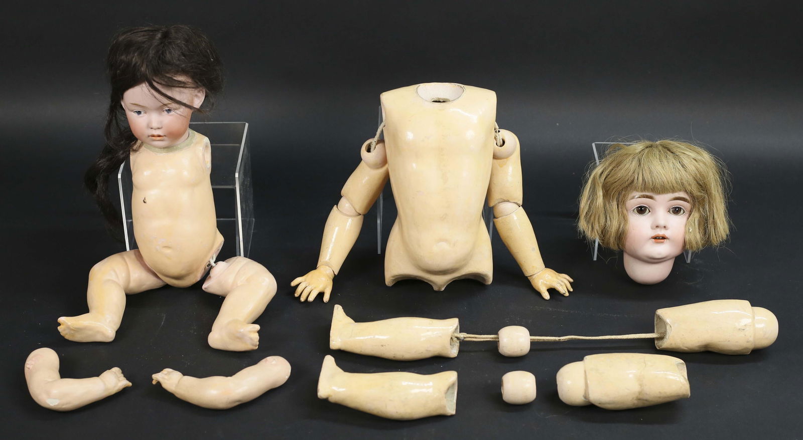 2 German Bisque Head Dolls Kestner & Heubach (1 of 20)