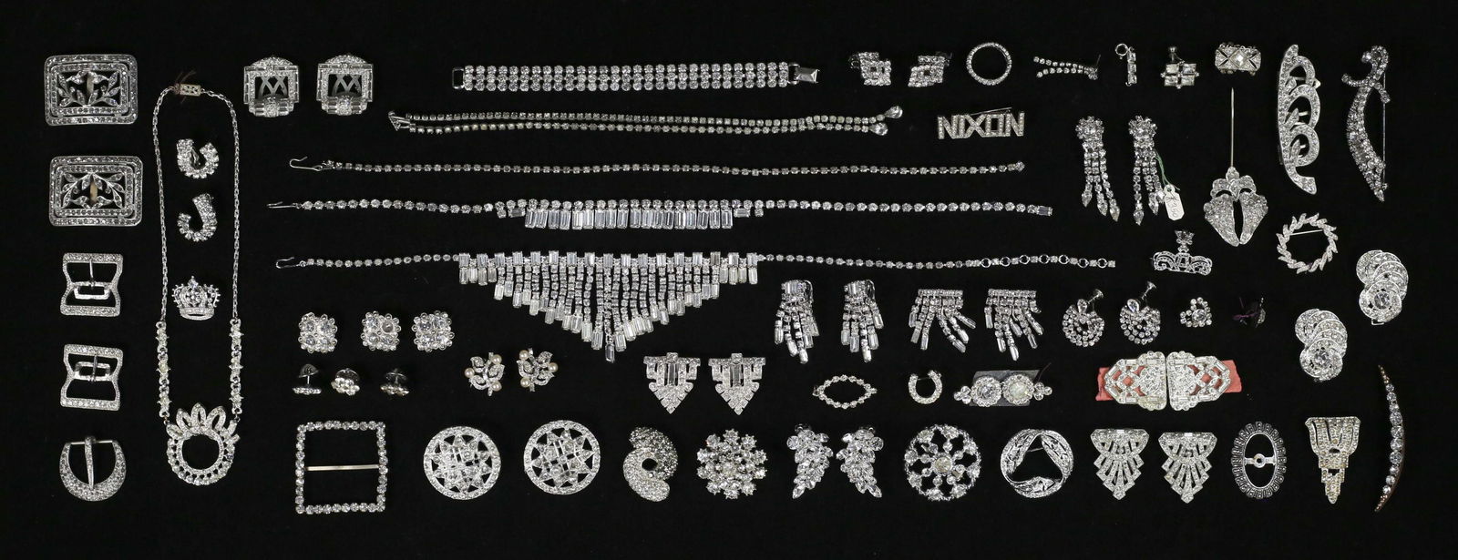 Lot of Rhinestone and Marcasite Costume Jewelry (1 of 17)