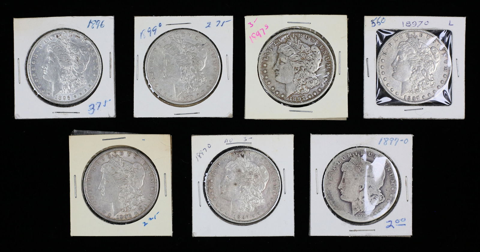 7 1896 1897 And 1899 Morgan Silver Dollars (1 of 16)