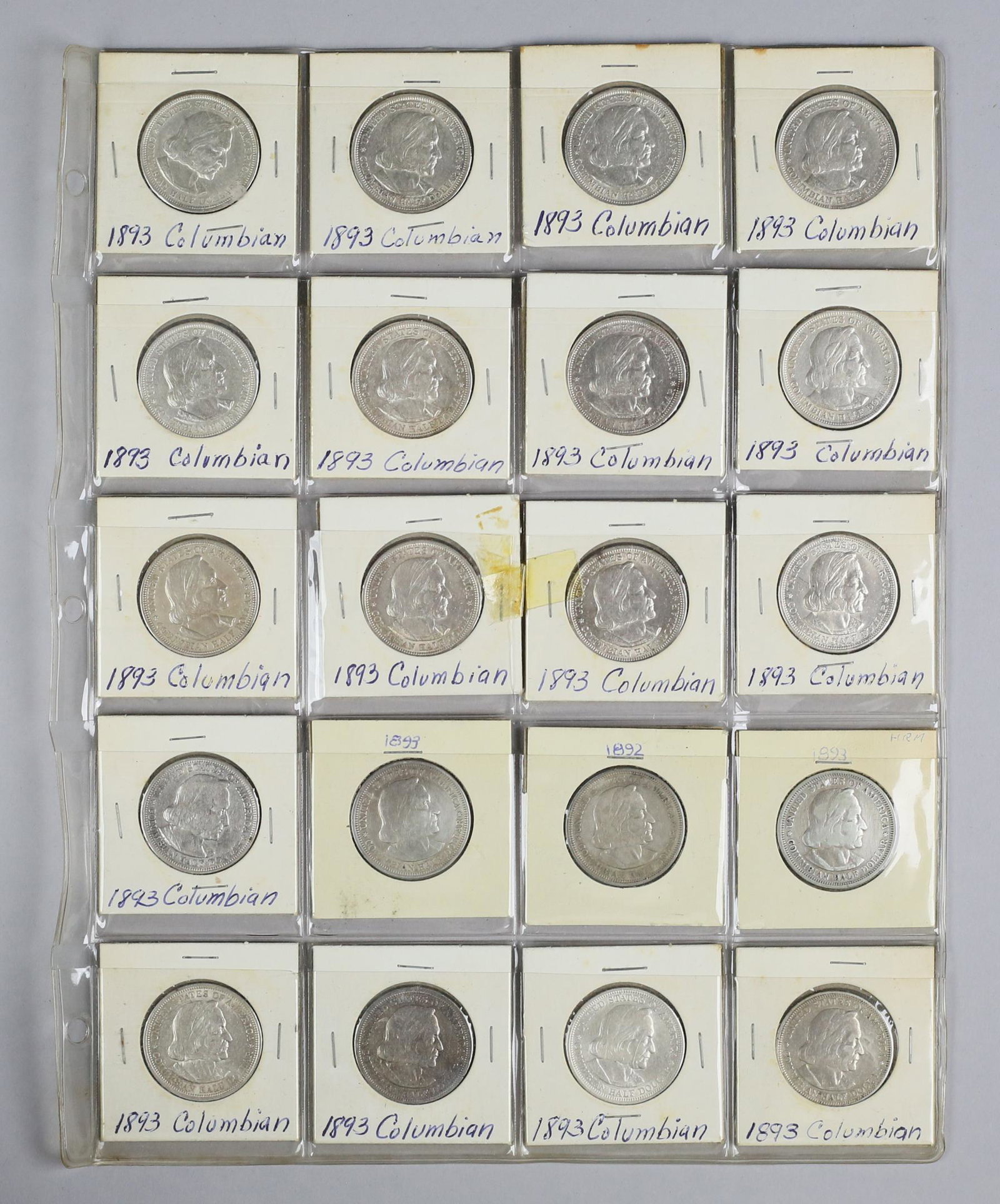 20 1893 Columbian Exposition Silver Half Dollars (1 of 4)