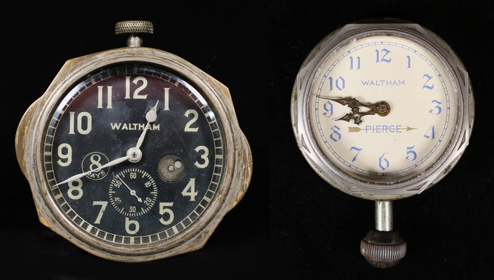 Lot of Two Waltham Car Clocks (1 of 9)