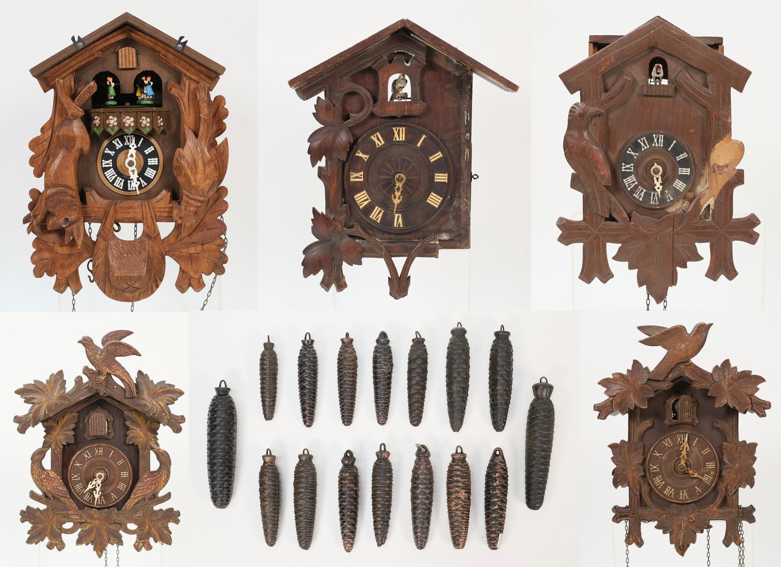 5 Black Forest Style Cuckoo Clocks (1 of 20)