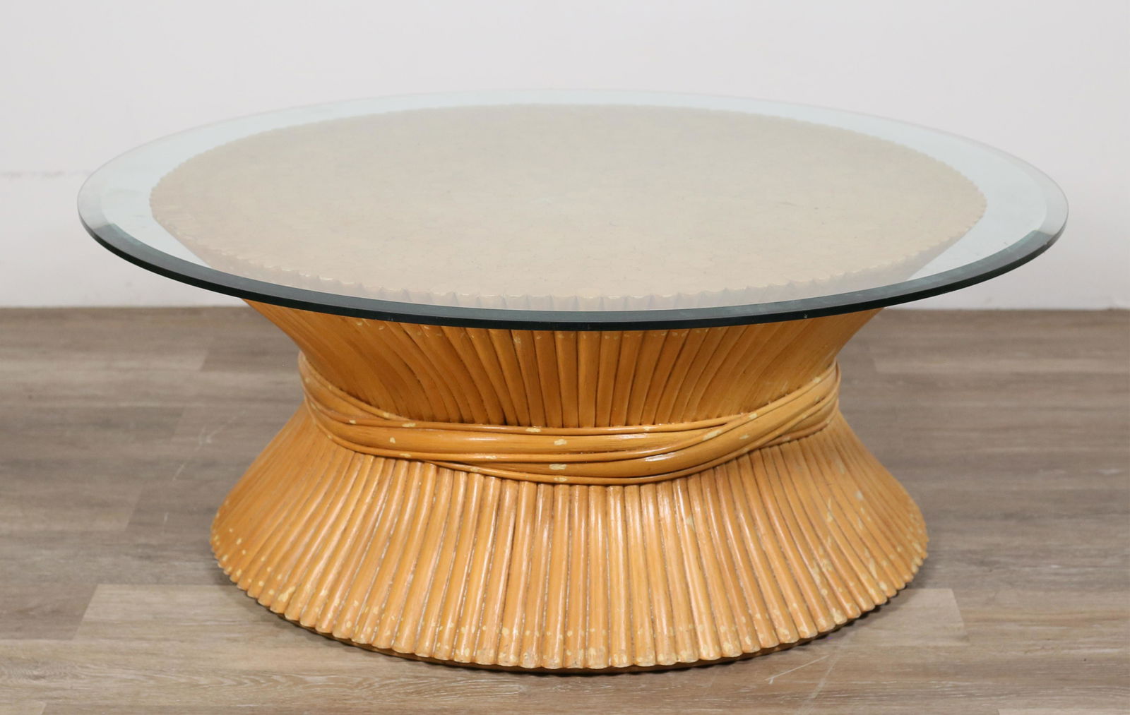 John McGuire Style Sheaf of Wheat Cocktail Table (1 of 11)