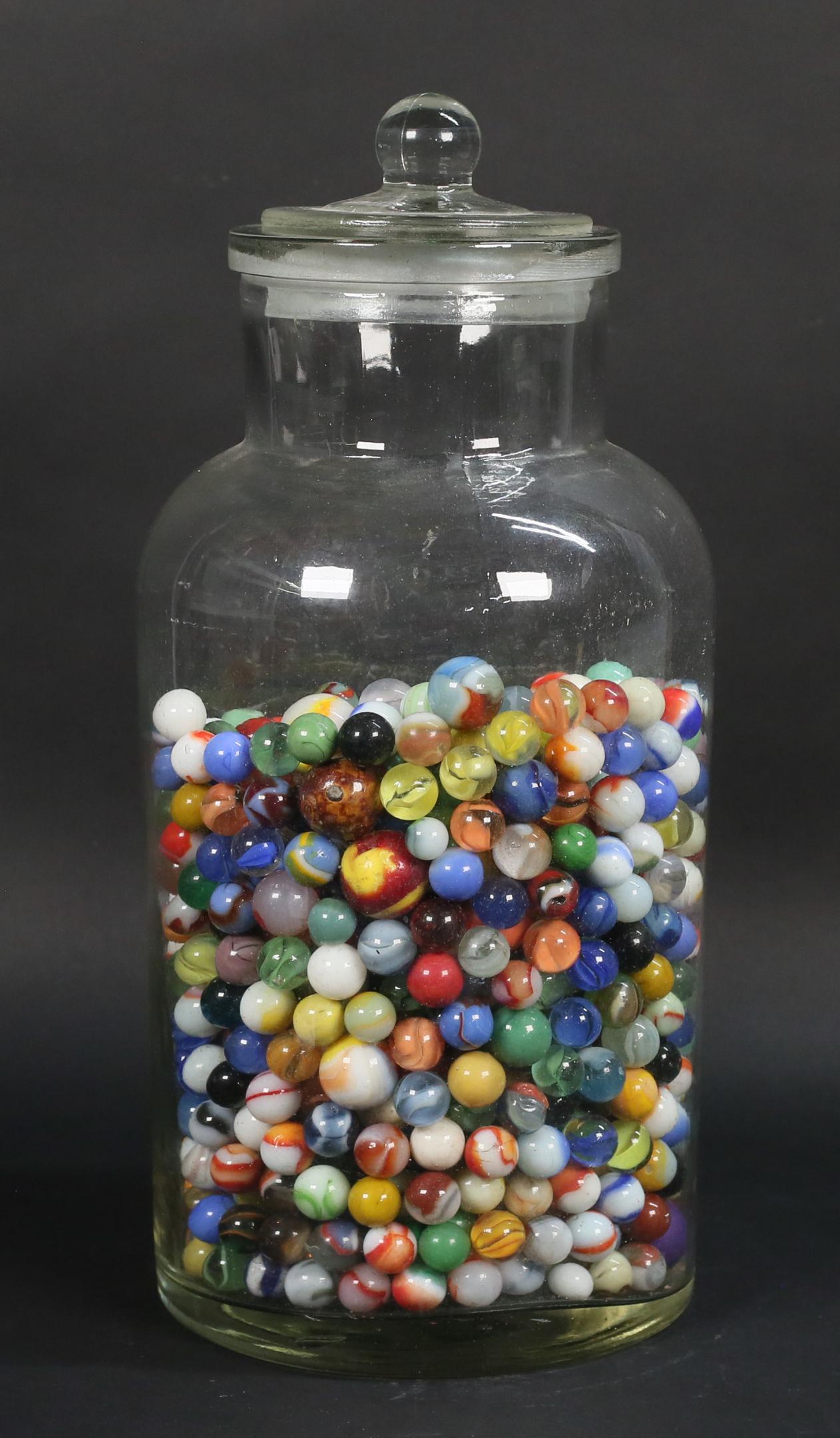 Lot of Marbles: Lot of marbles, including glass, cat's eye, glowies, miniature billiard balls.