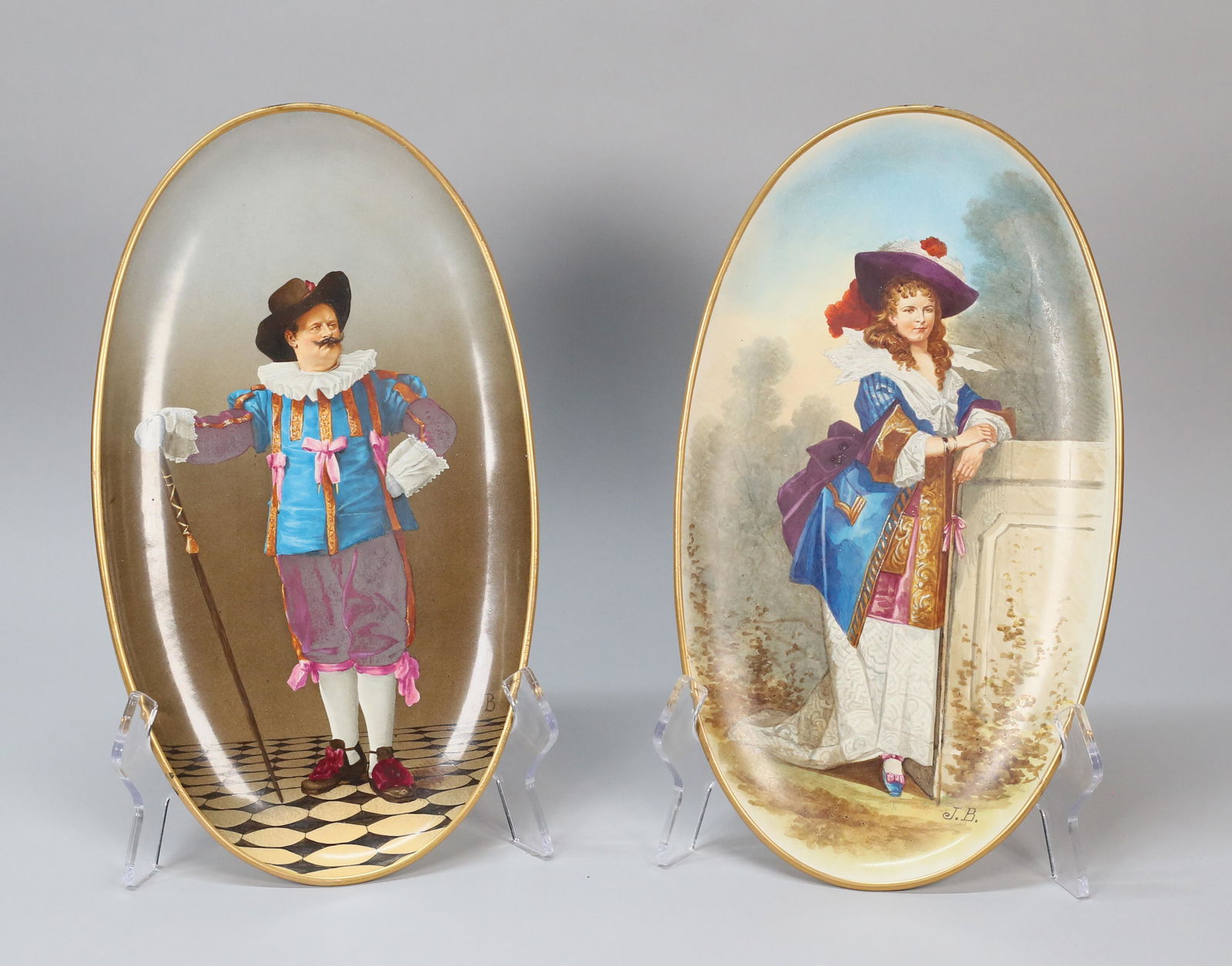 Pair H. Boulenger Choisy le Roi Porcelain Plaques (1 of 12)
