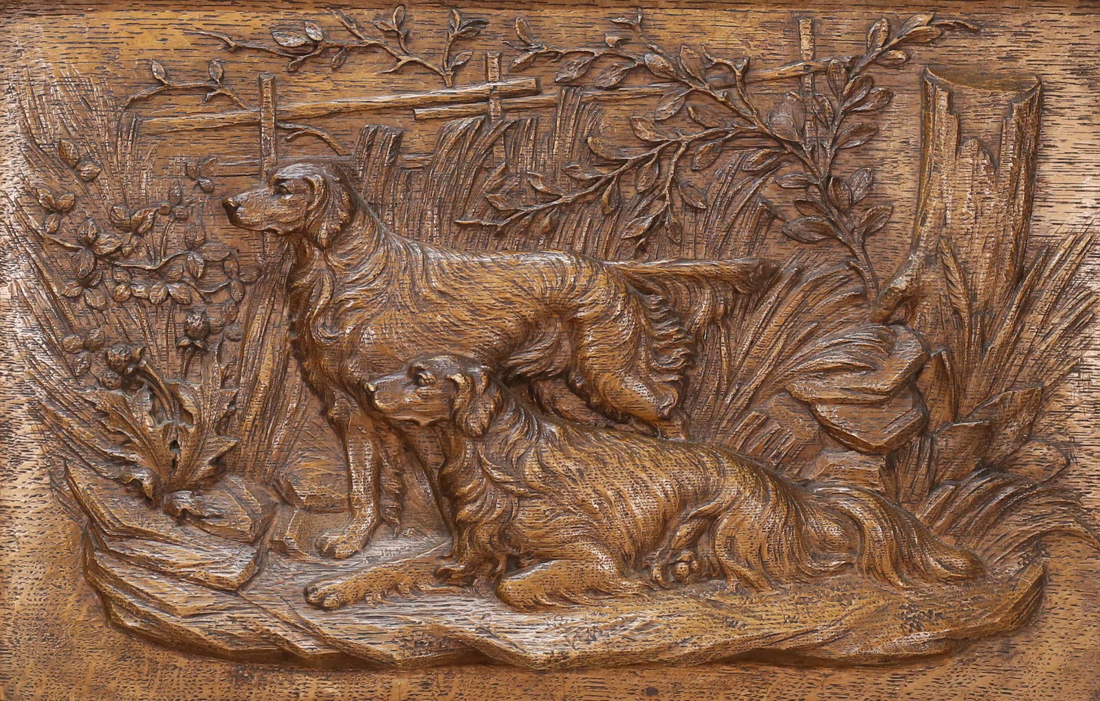 Carved Black Forest Style Dog Wall Plaque (1 of 7)