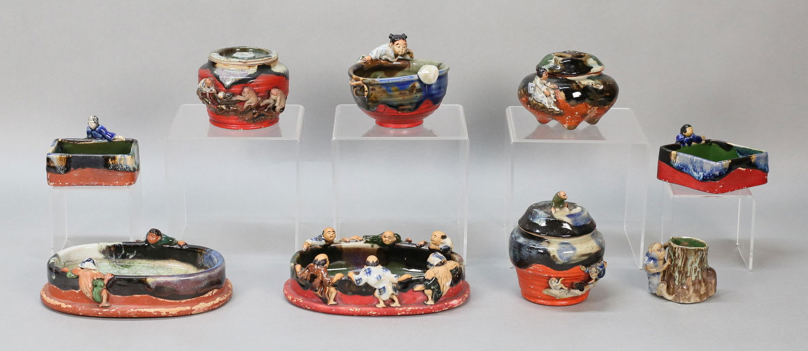 9 Pieces Sumida Pottery Ryosai & Koko (1 of 20)