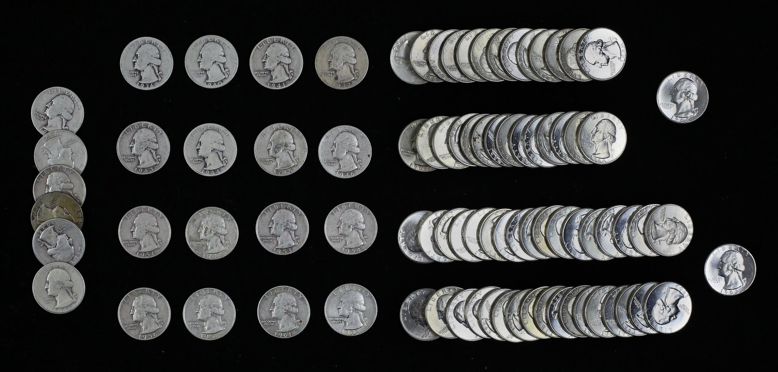 86 Washington Quarters 1936-1962 (1 of 15)
